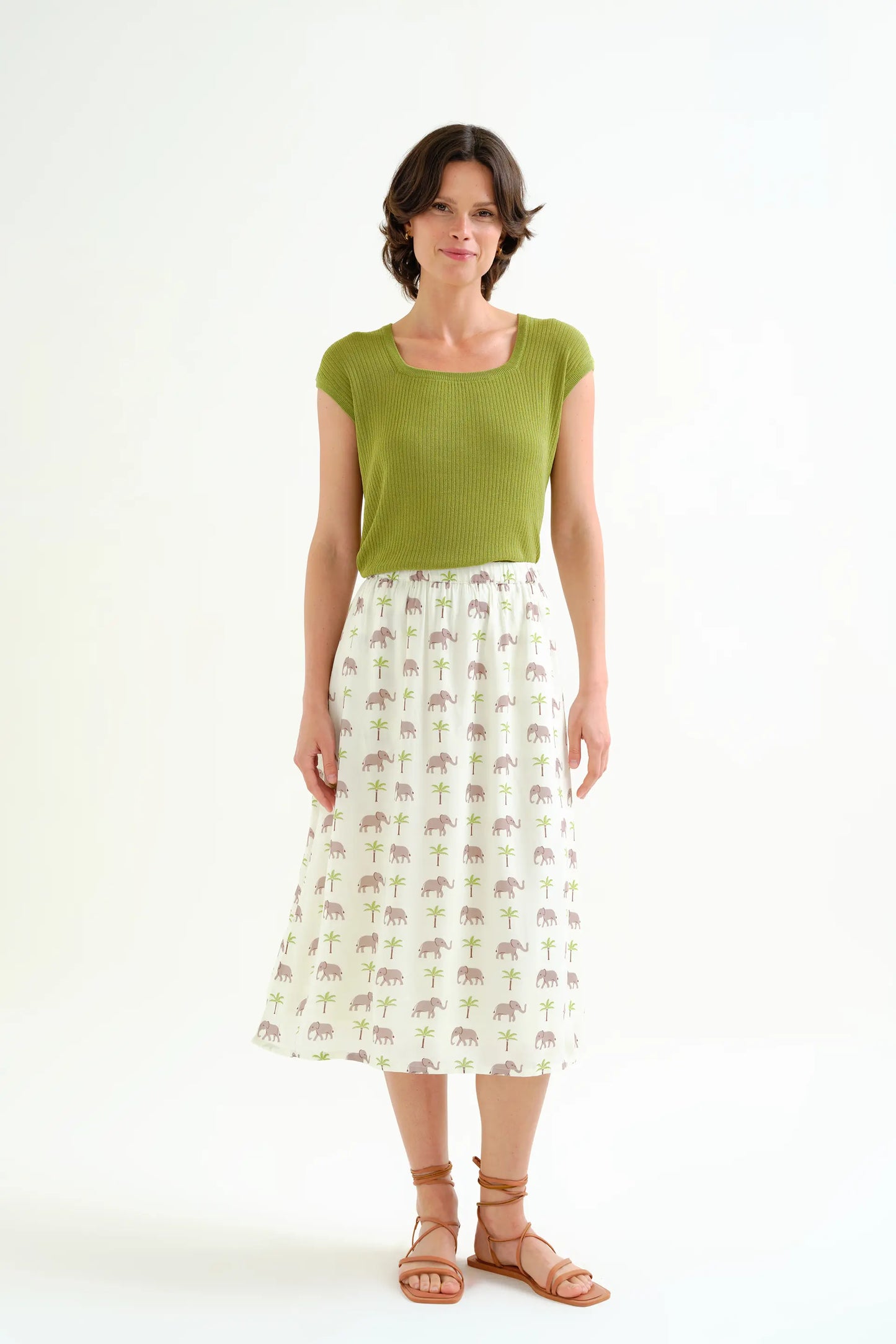Falda con estampado Elefante LENZING™ ECOVERO™