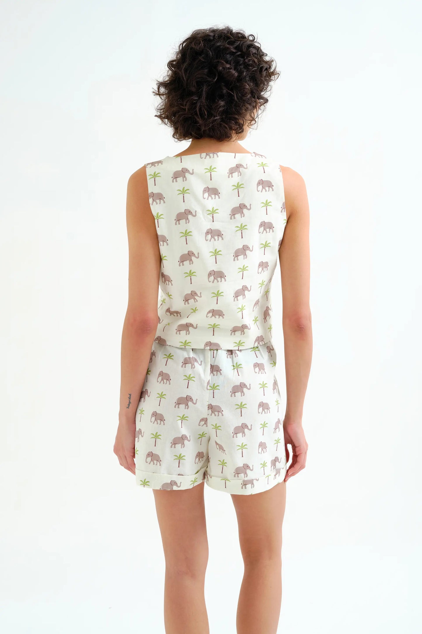 Gilet con stampa elefante