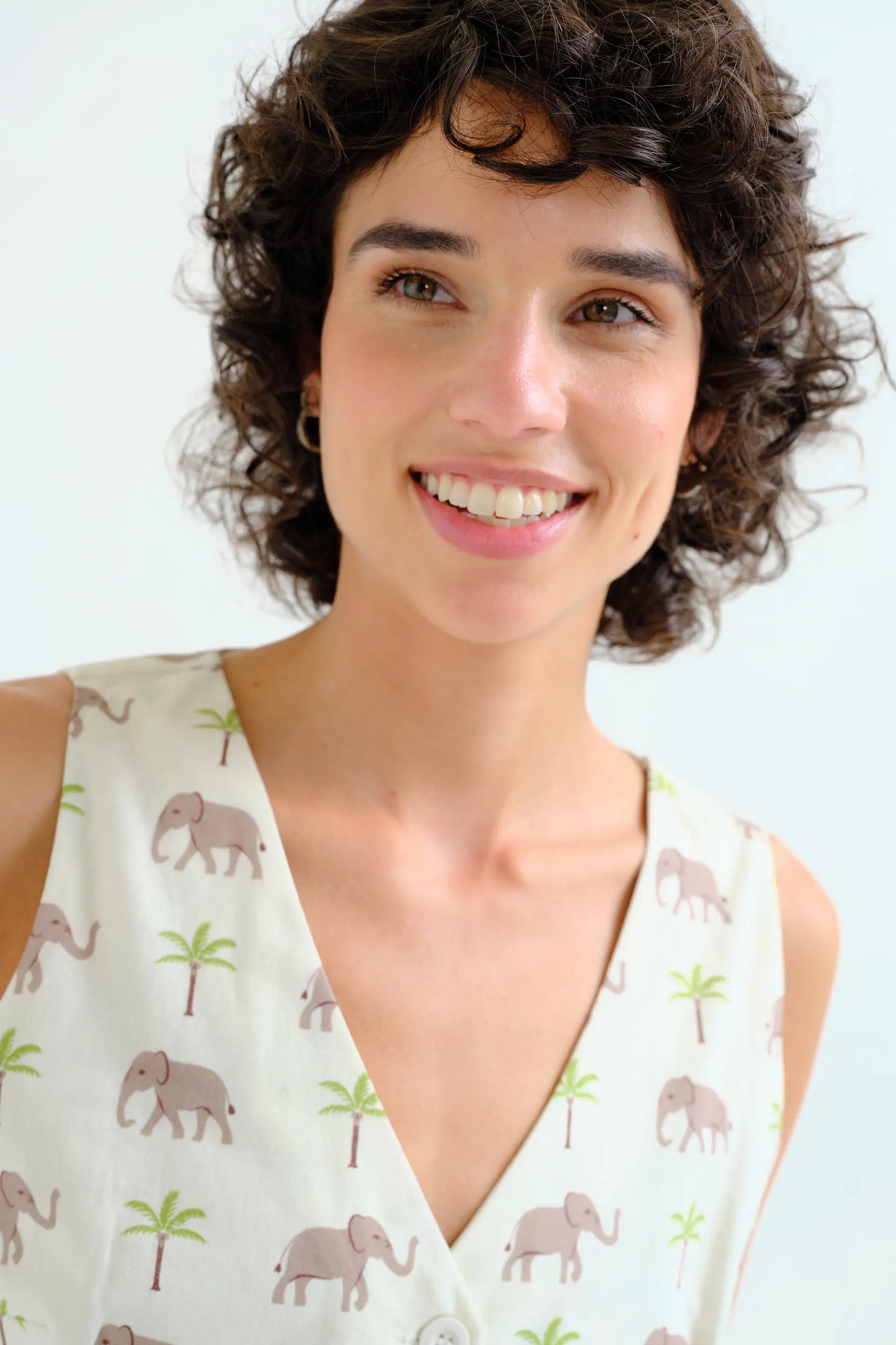 Gilet con stampa elefante