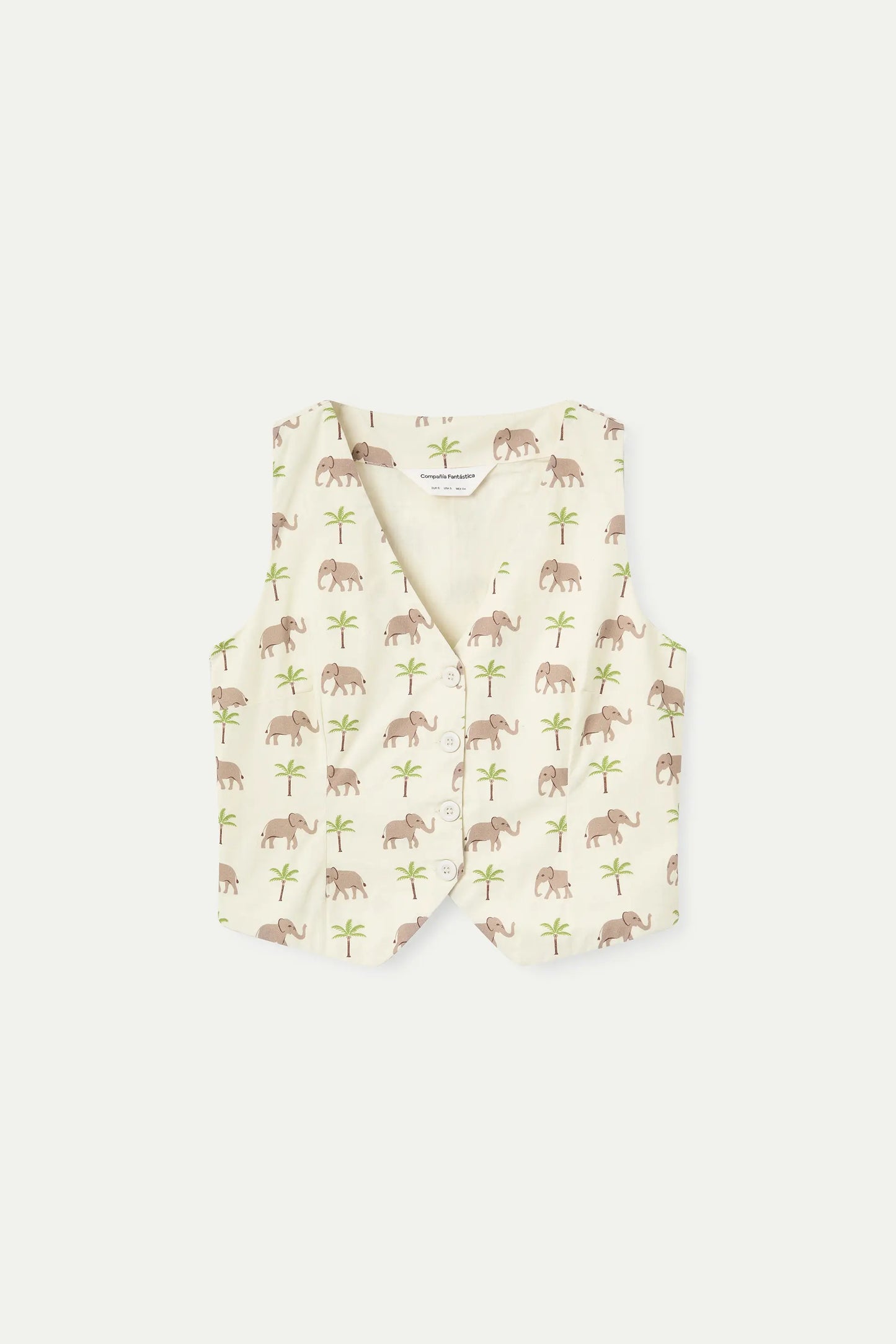 Gilet con stampa elefante