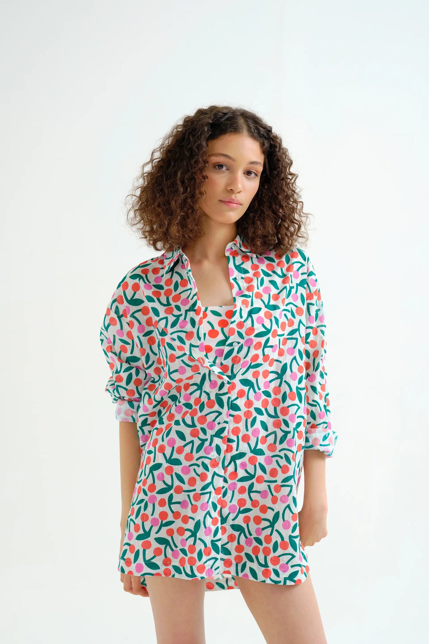 T-shirt con stampa bordeaux
