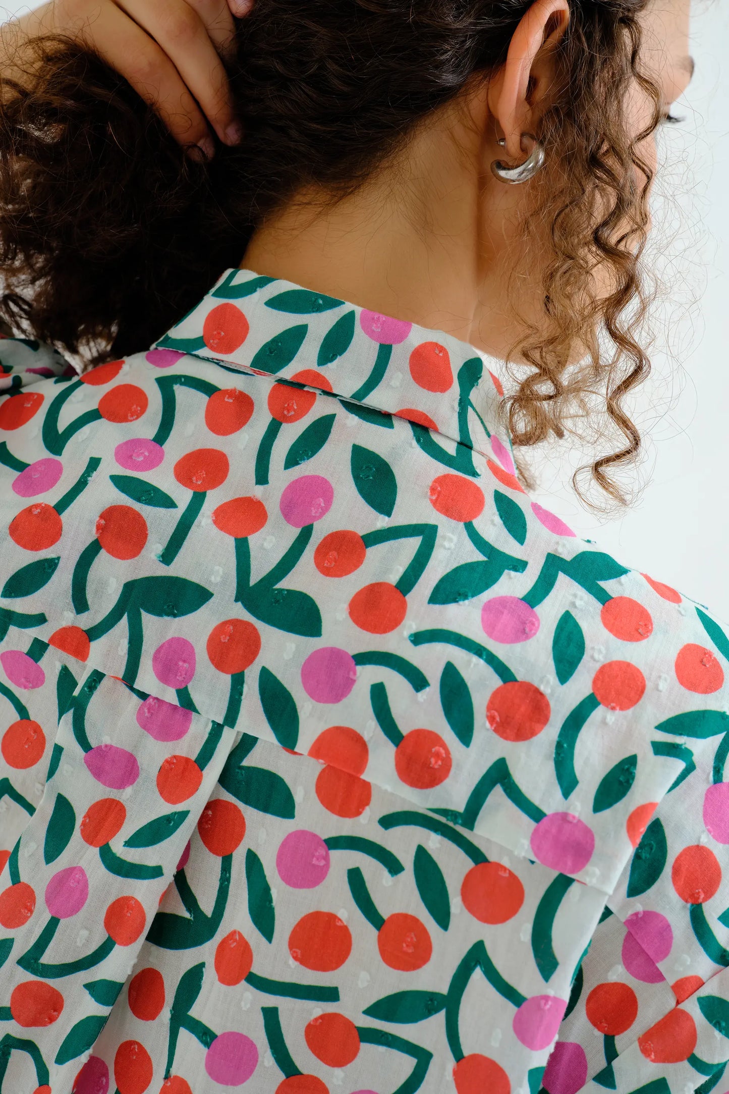T-shirt con stampa bordeaux