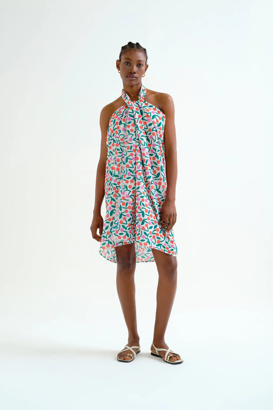 Pareo con estampado Guinda