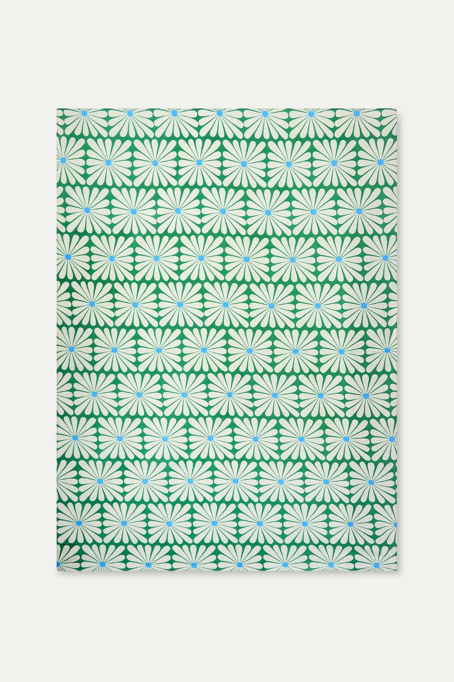Pareo with Olive Flower Green print