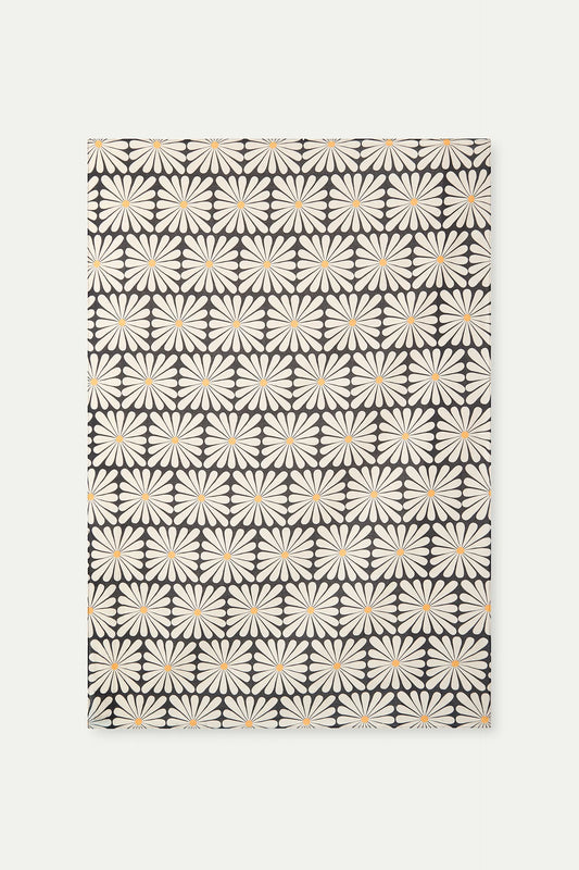 Pareo con estampado Olive Flower Black