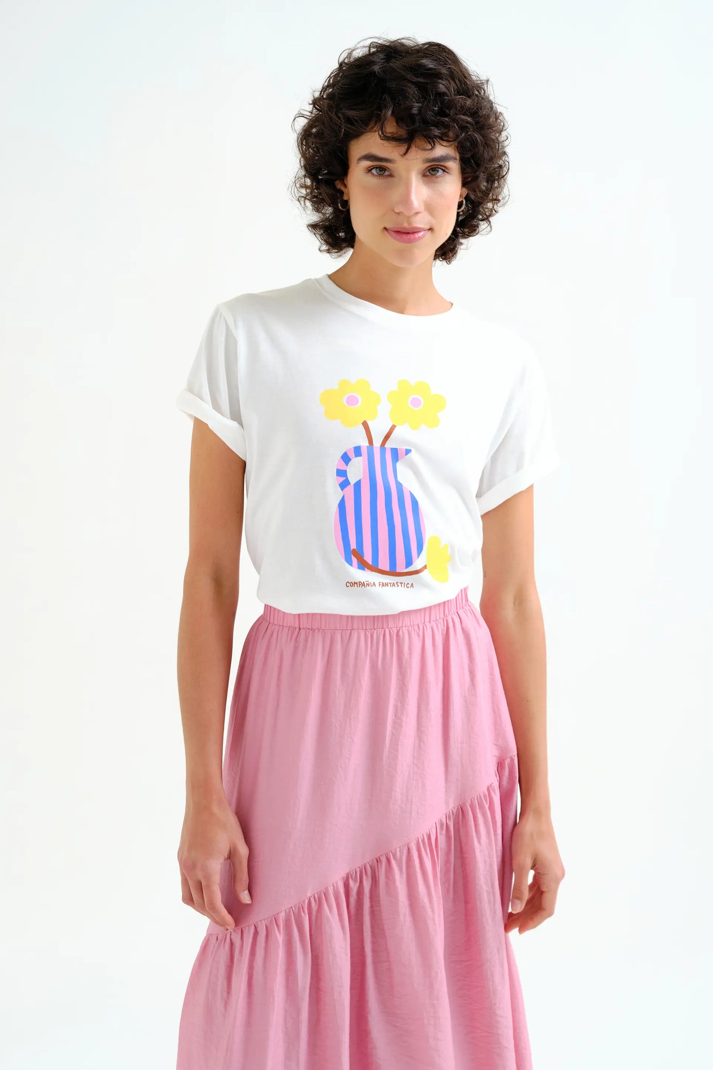 T-shirt with vase print "Fantastic Company"