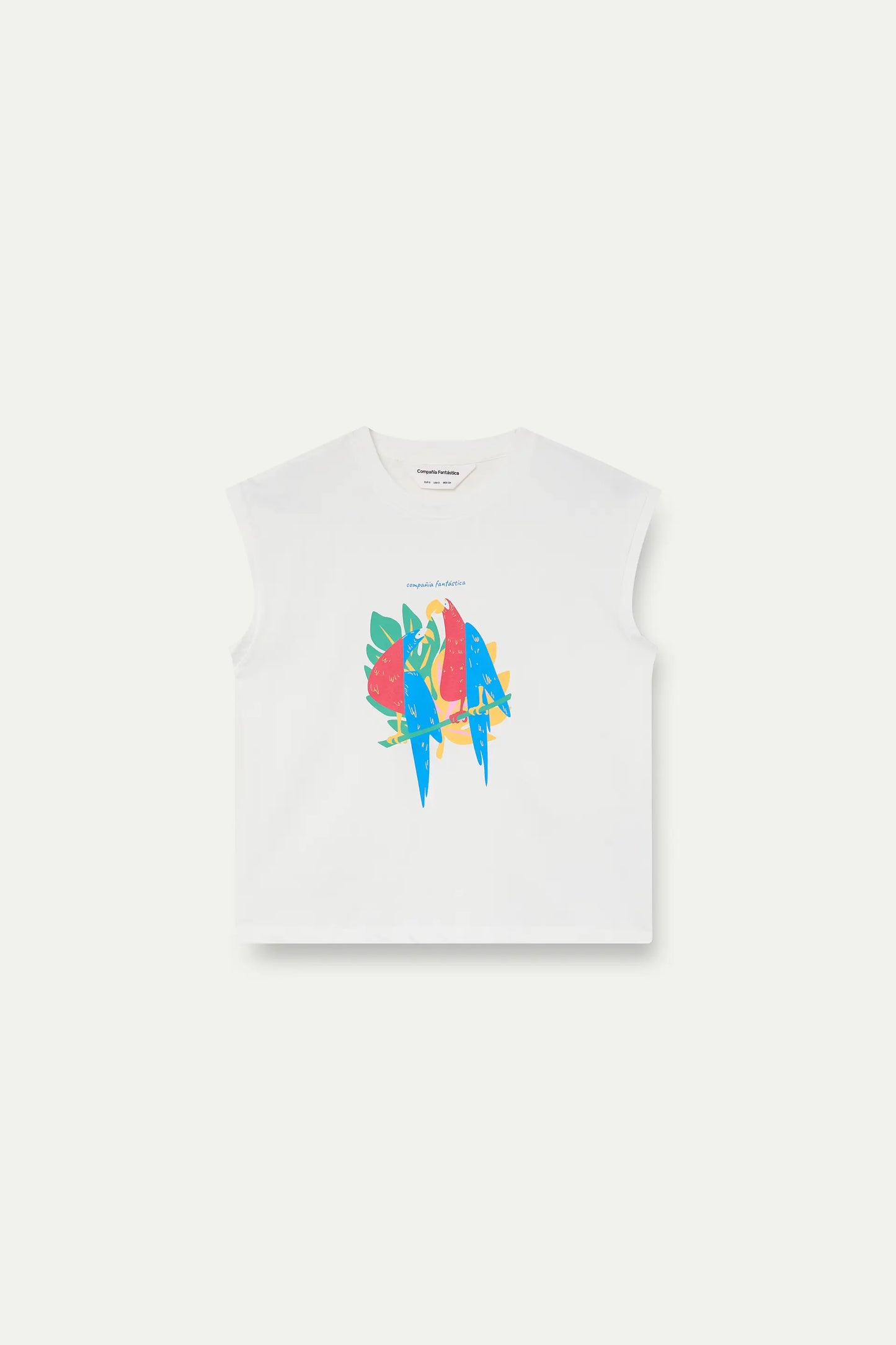 T-shirt with macaw print "Fantastic Company"