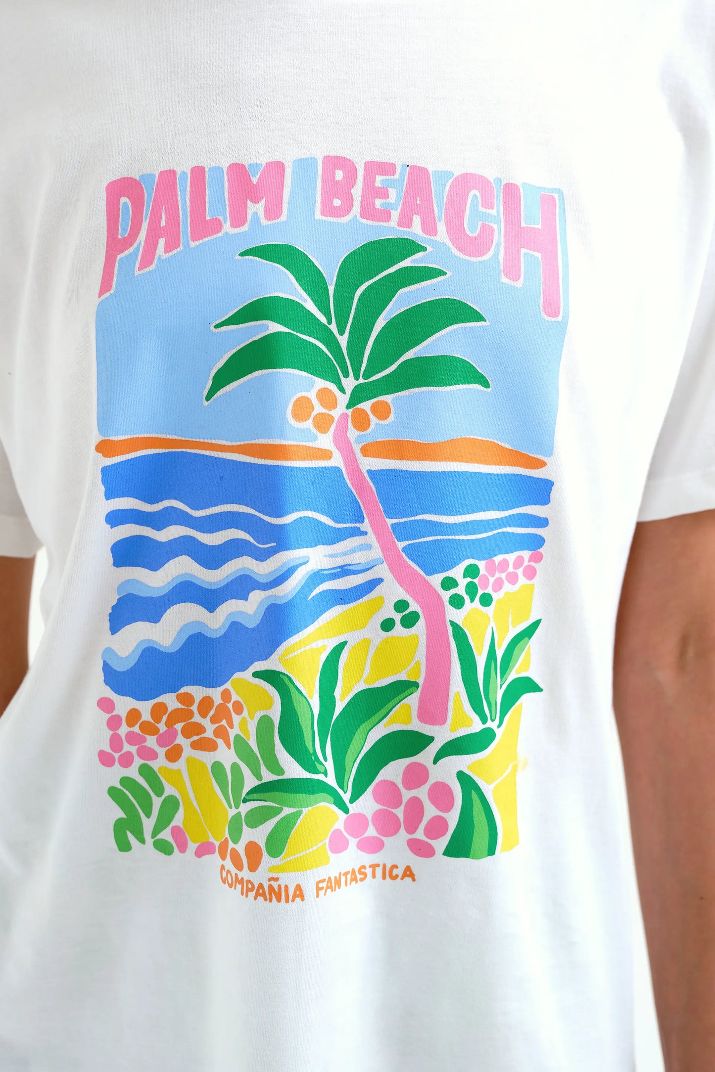 Maglietta con stampa Palm Beach