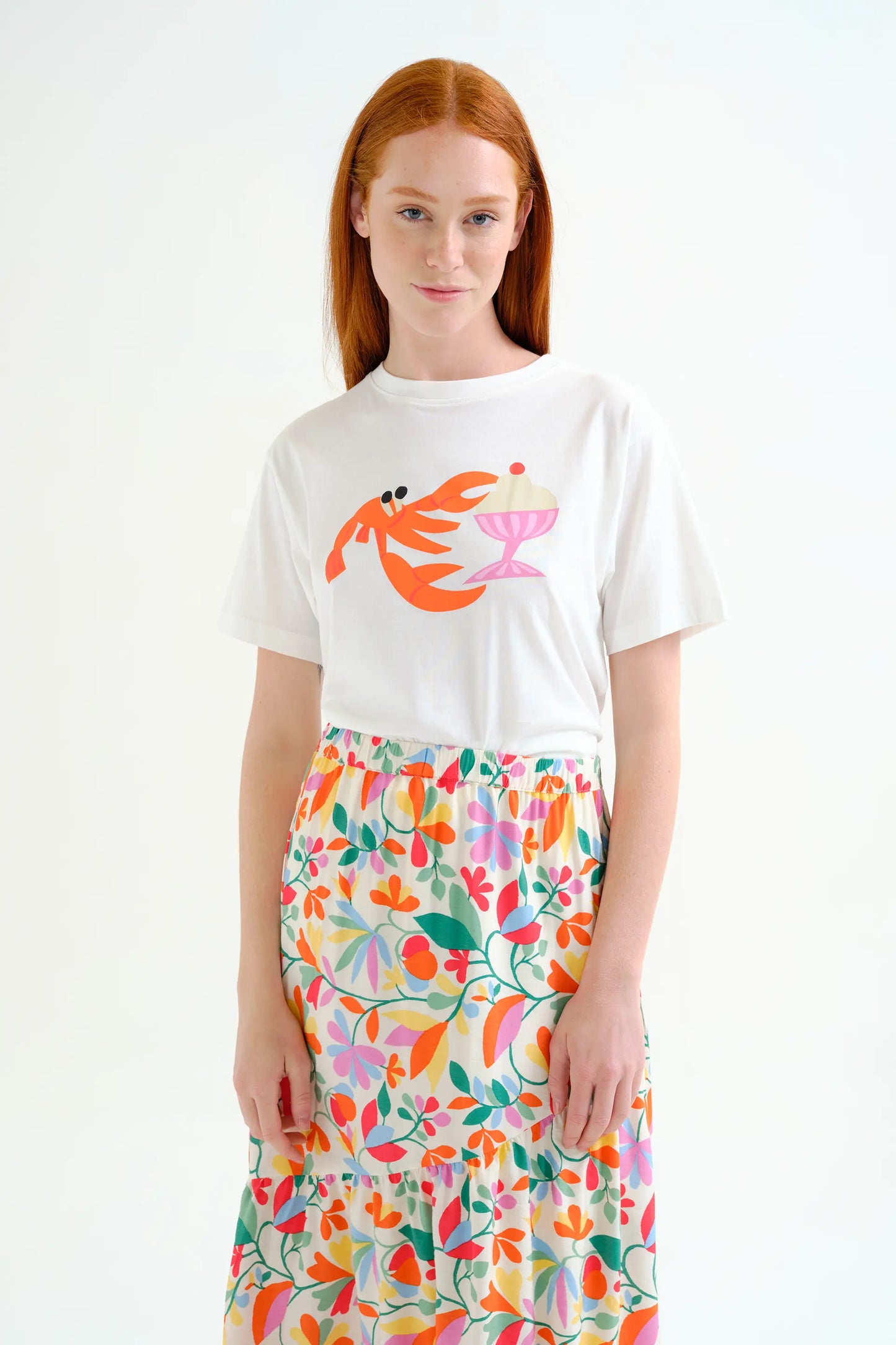 T-shirt stampata Lagosta