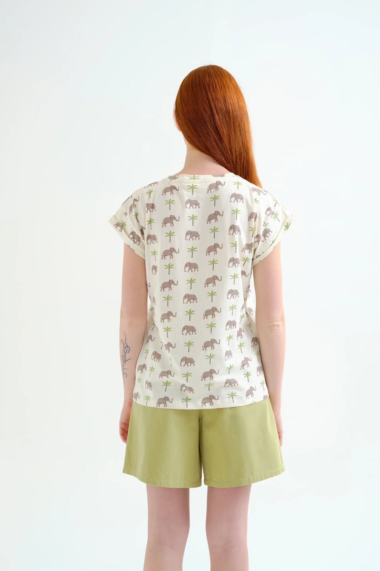 Maglietta con stampa elefante