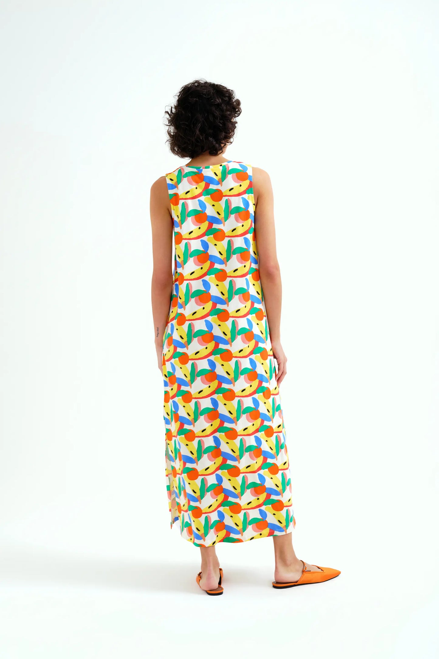 Vestido largo con estampado Tutti Frutti Small