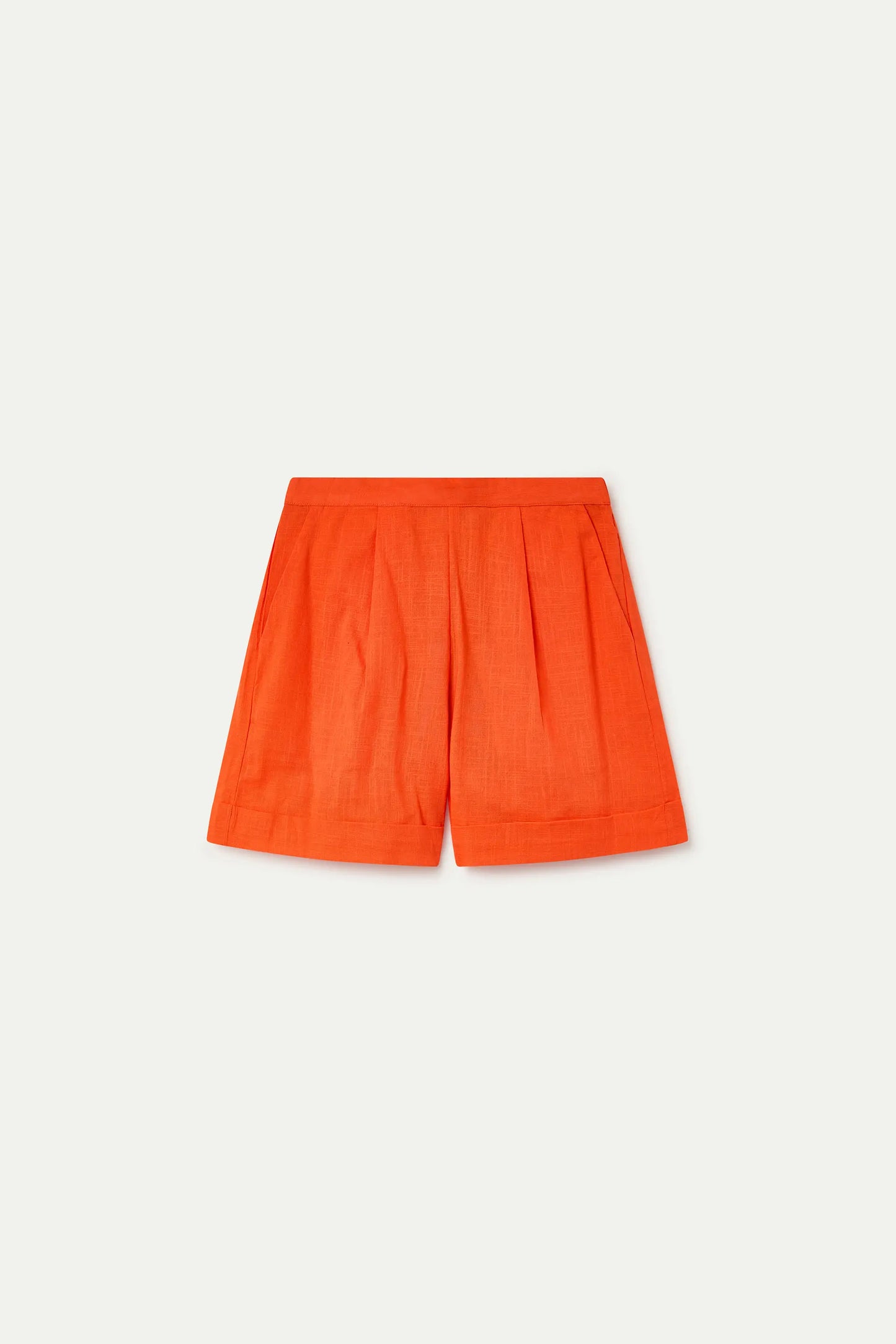 100% cotton orange shorts