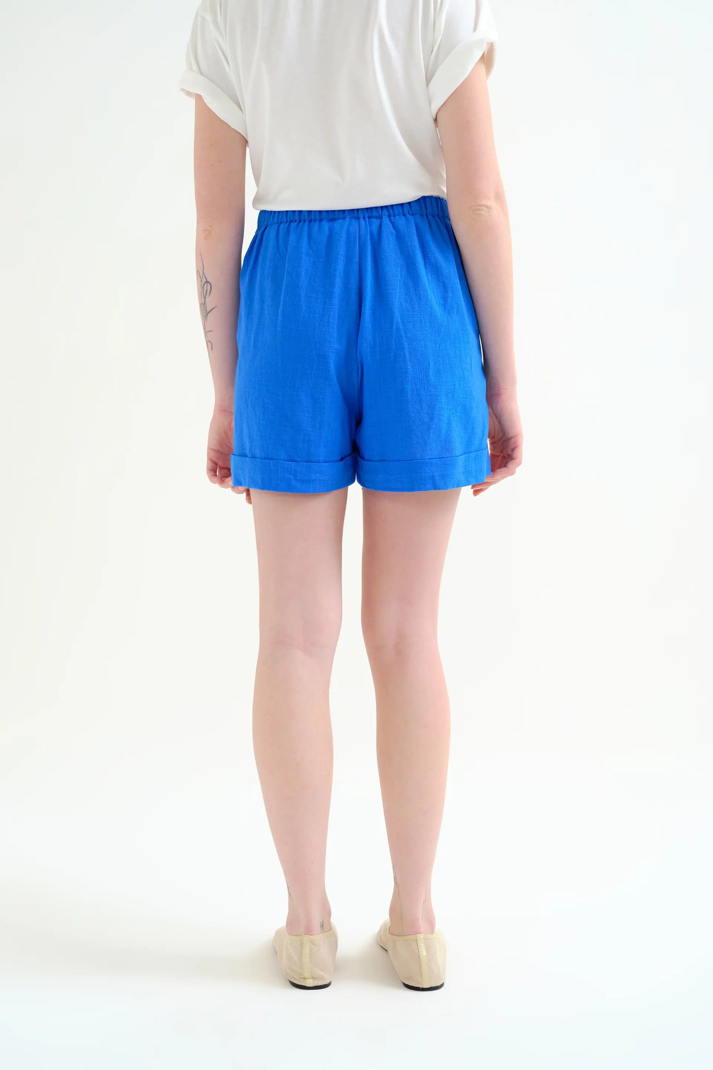 Navy blue 100% cotton shorts