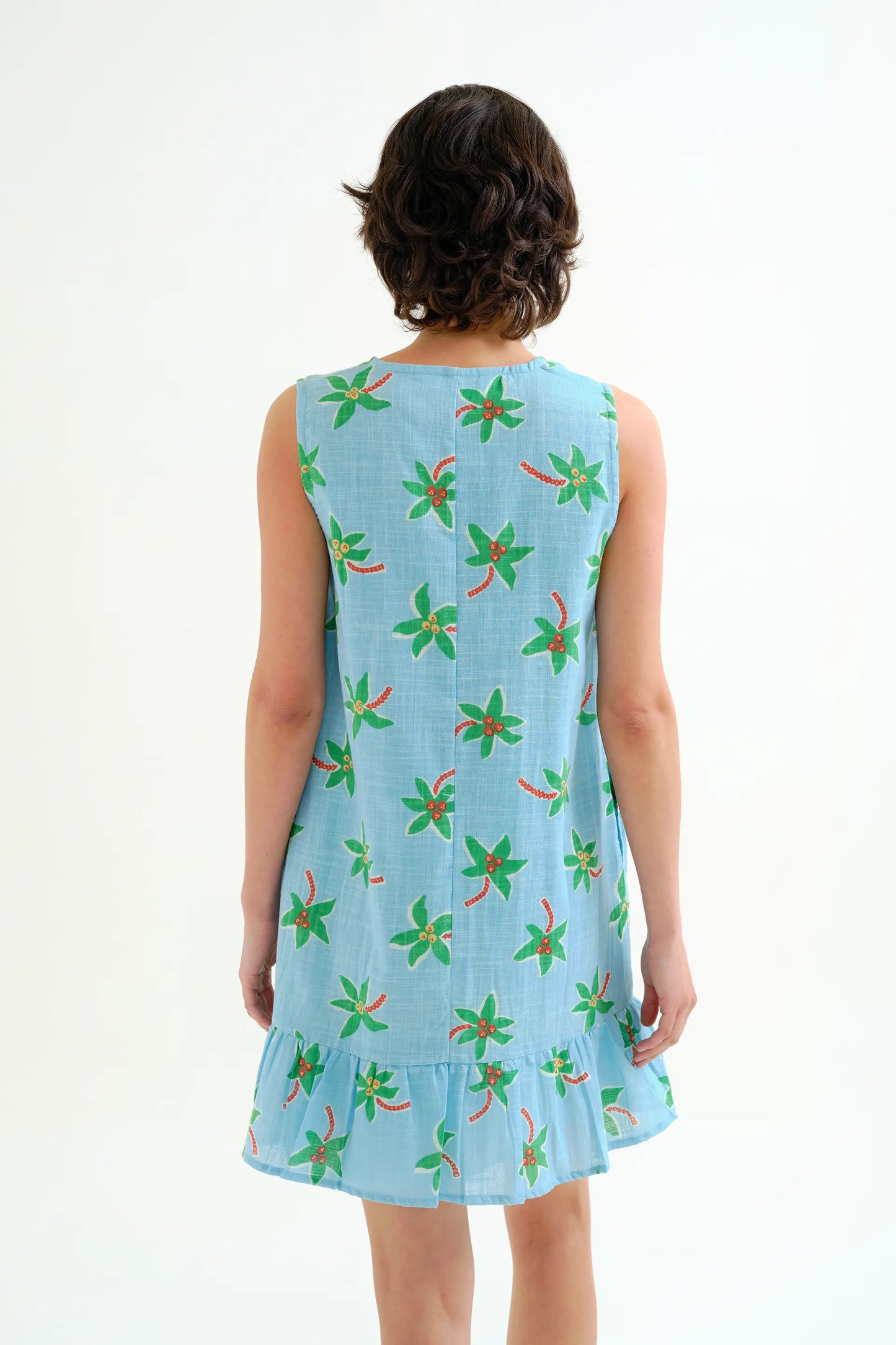 Vestido corto con estampado Cocotero Small