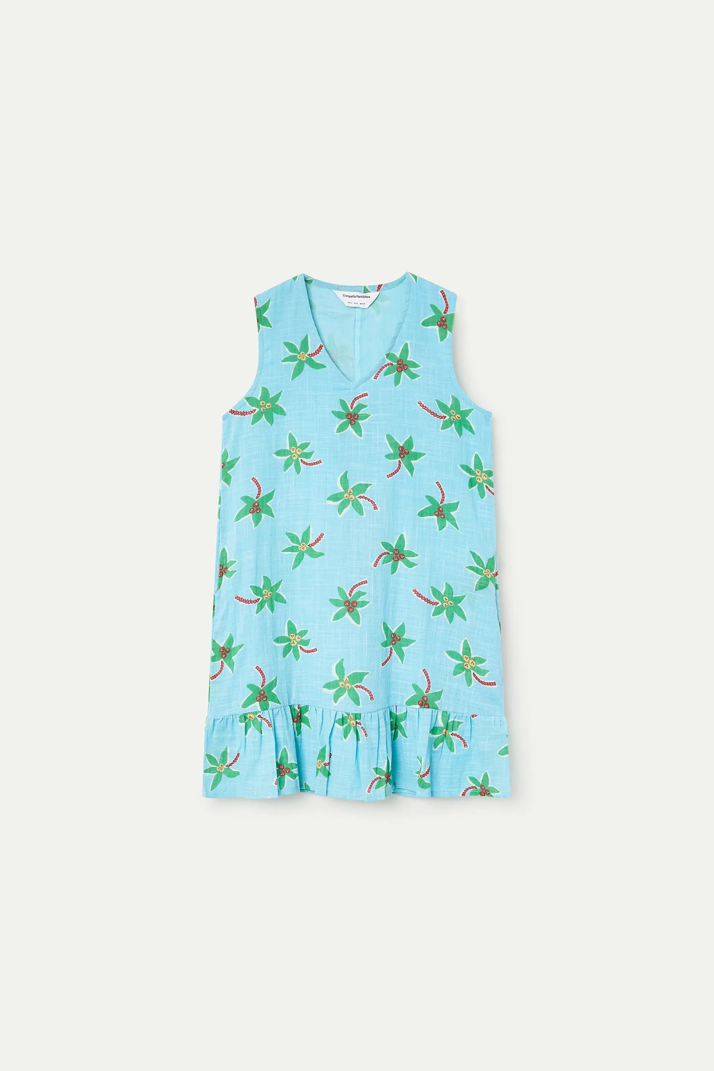 Vestido corto con estampado Cocotero Small