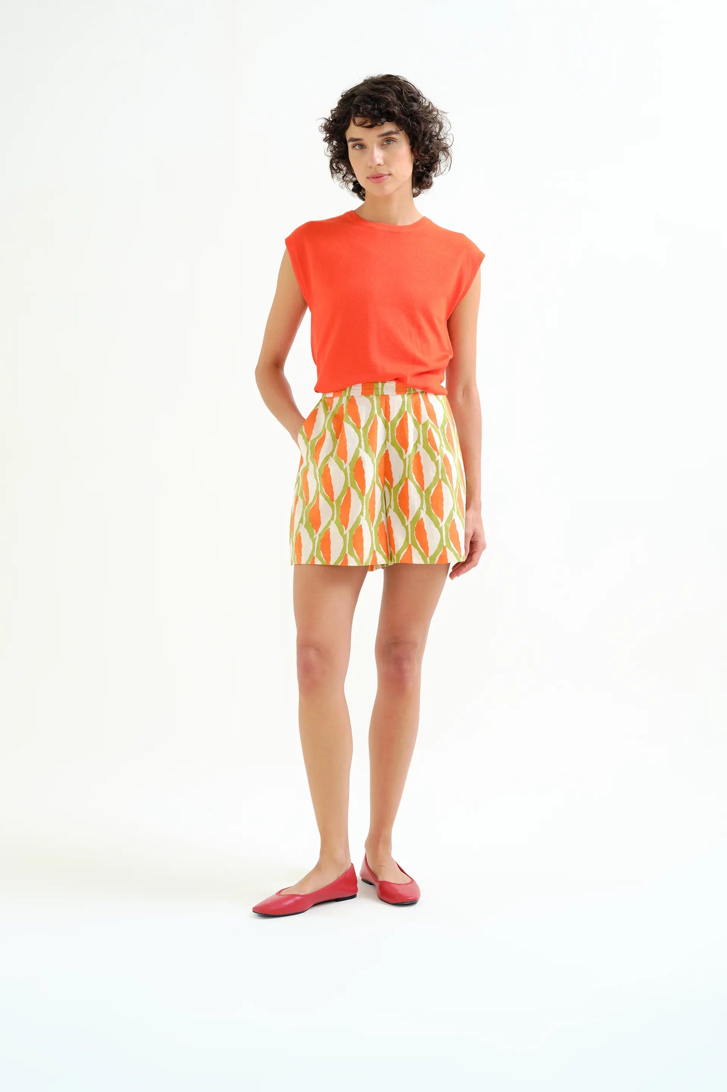 Aloe print shorts