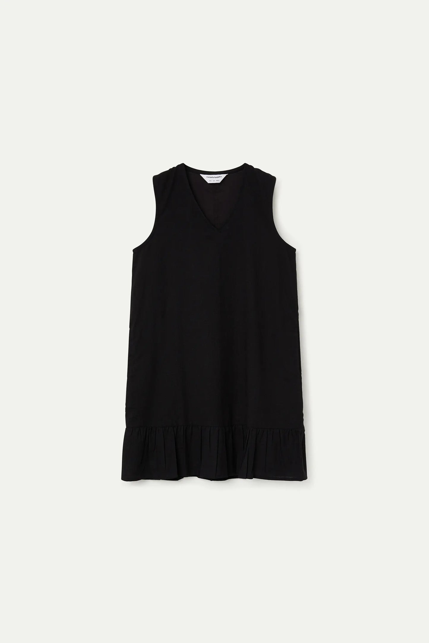 Short dress, 100% cotton, black
