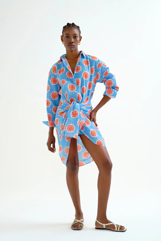 Pareo con estampado Red bloom flowers