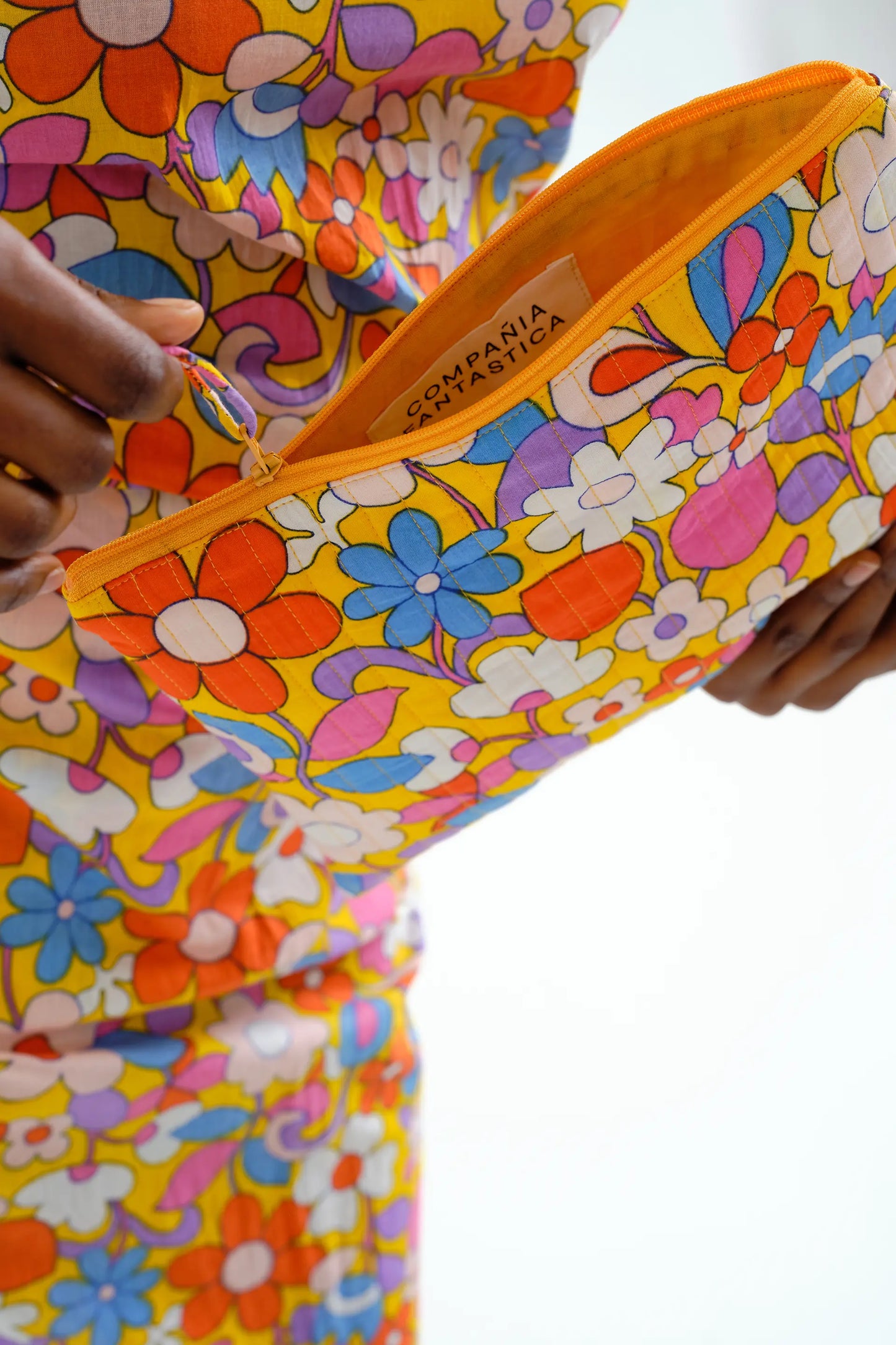 Borsa con stampa Bloom