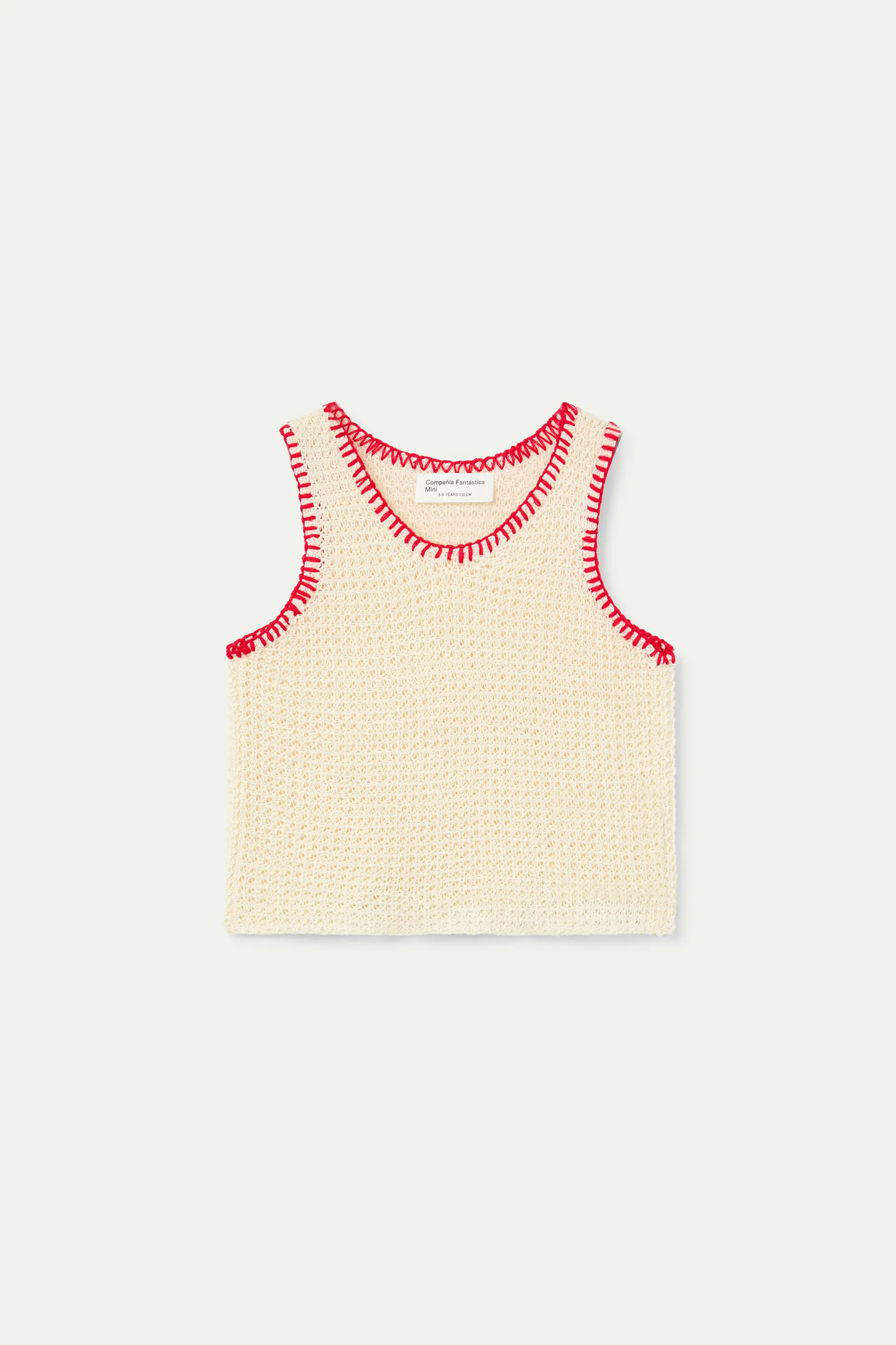top in maglia bianco sporco per ragazze