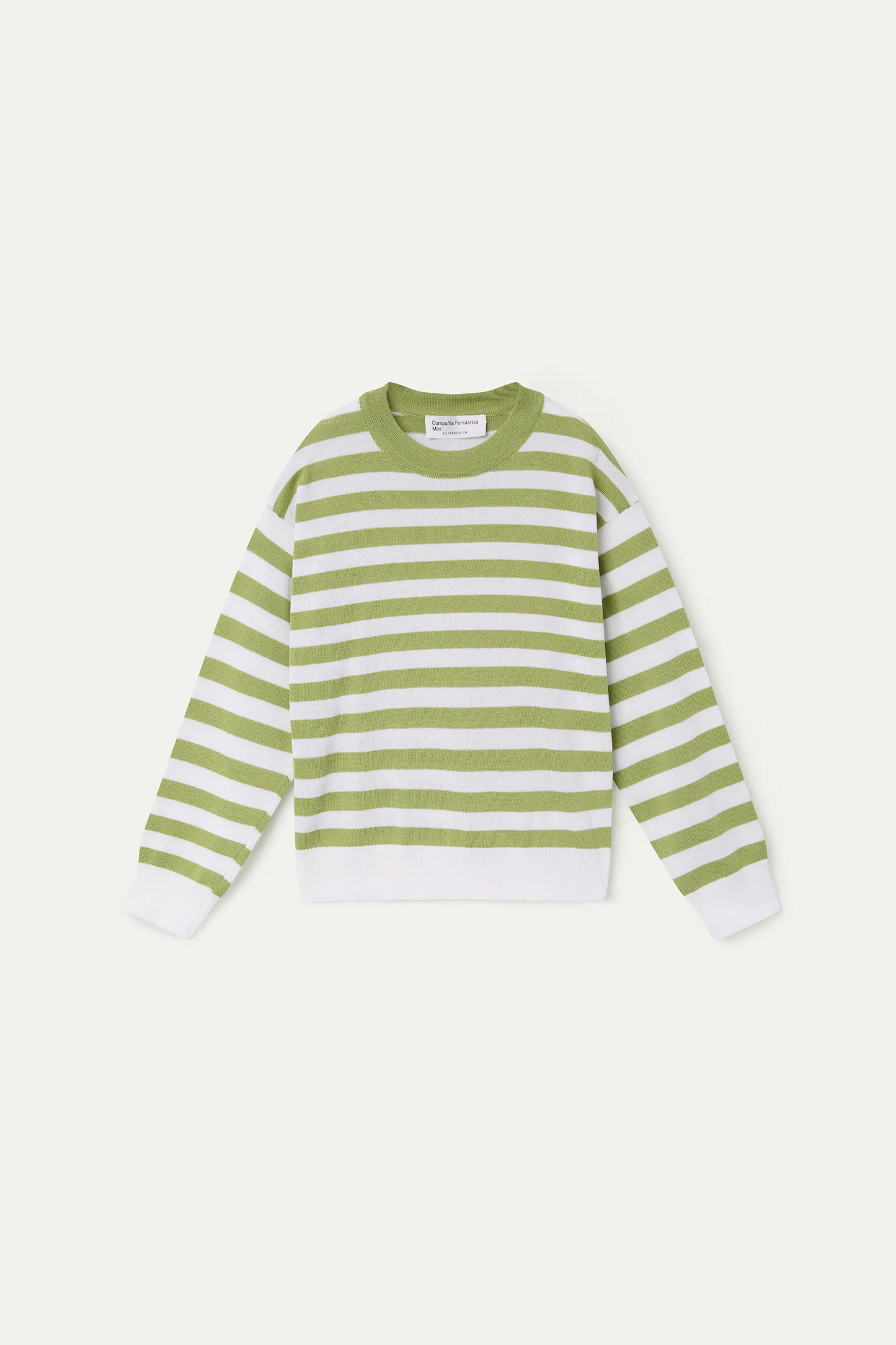 Jersey de niña rayas blanco y verde