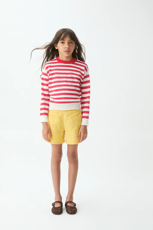 Jersey de niña rayas blanco y rojo