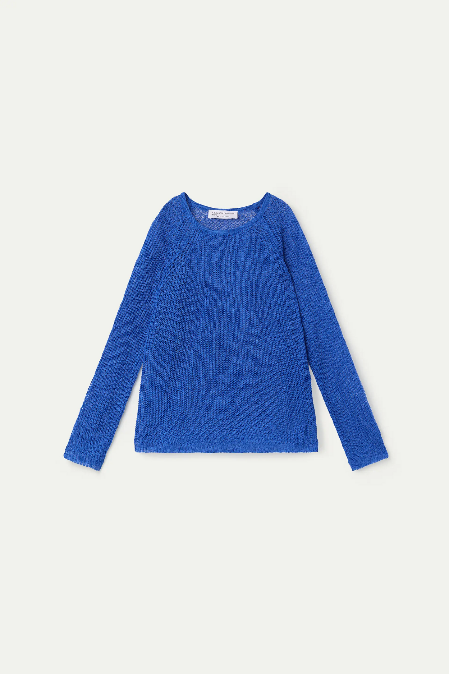 Jersey punto azul manga larga de niña