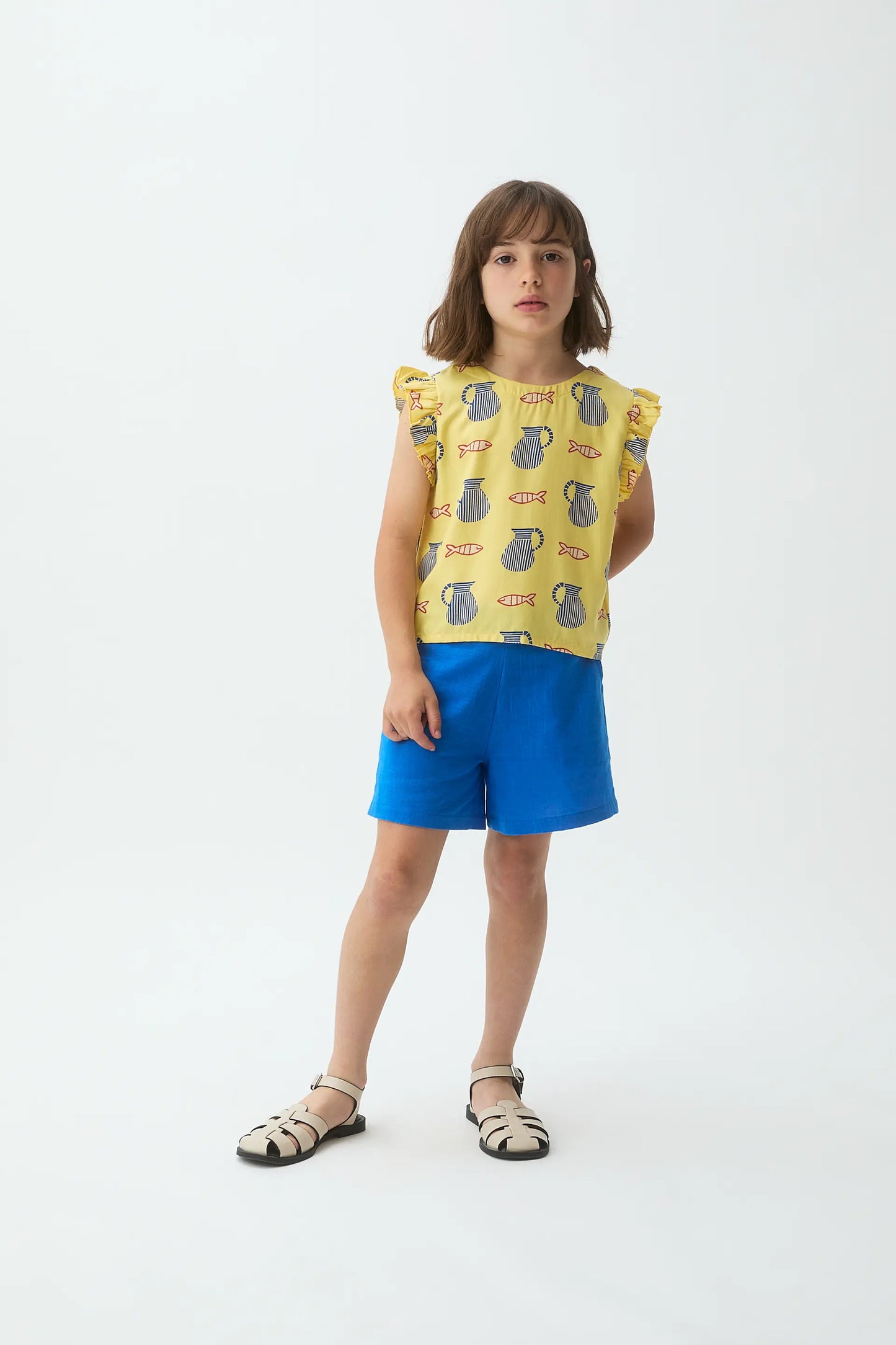 Top da bambina con stampa Brava