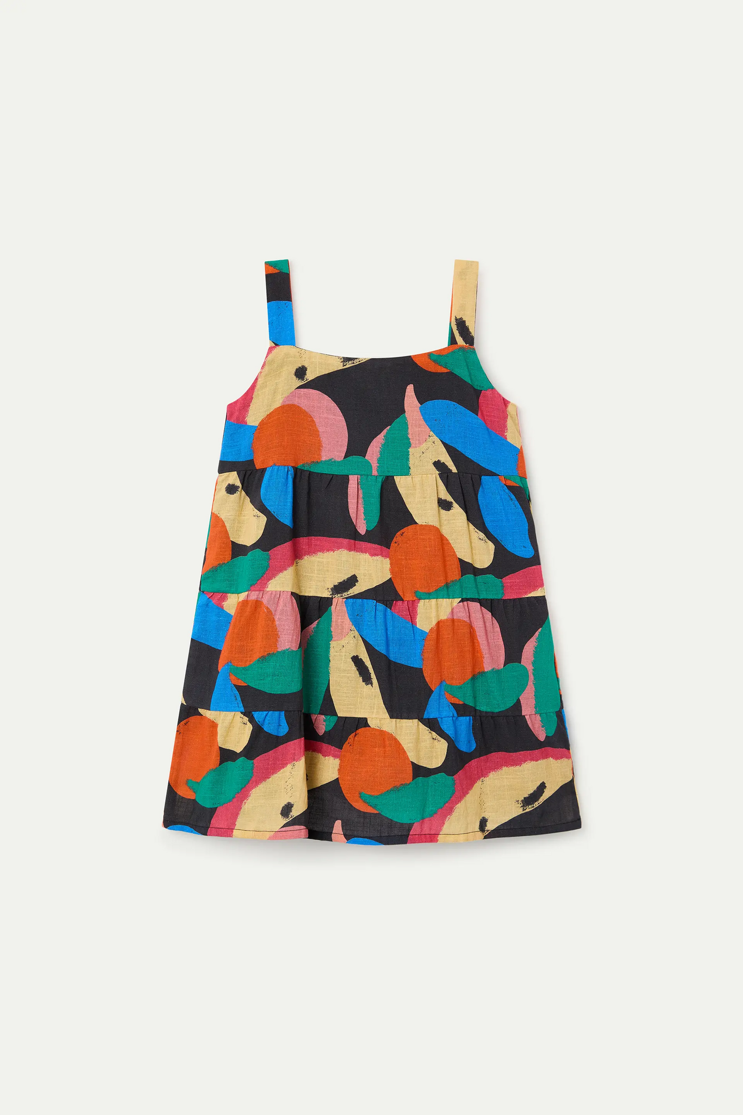 Short dress for girls with Tutti Frutti Big print