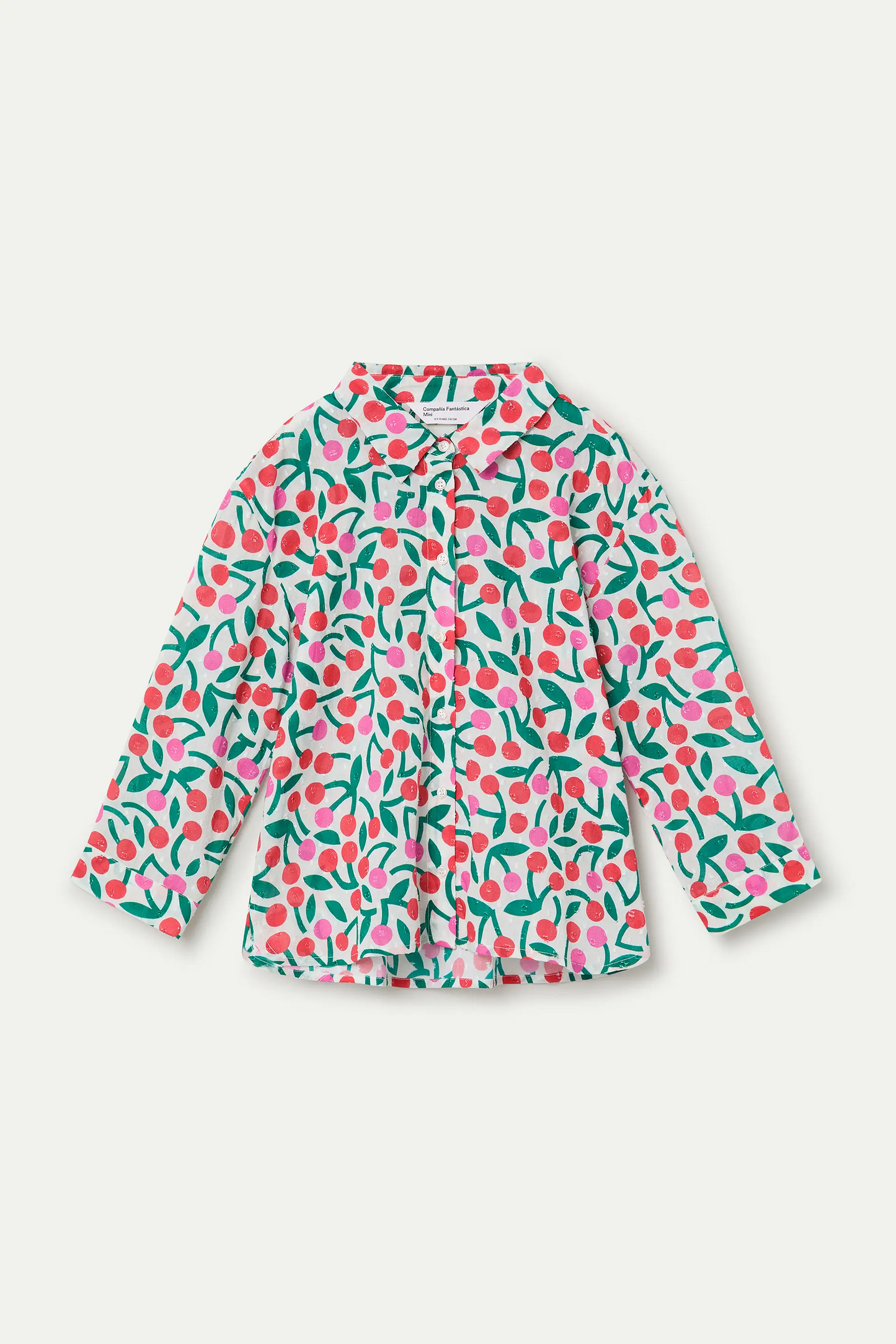 Camisa de niña con estampado Guinda