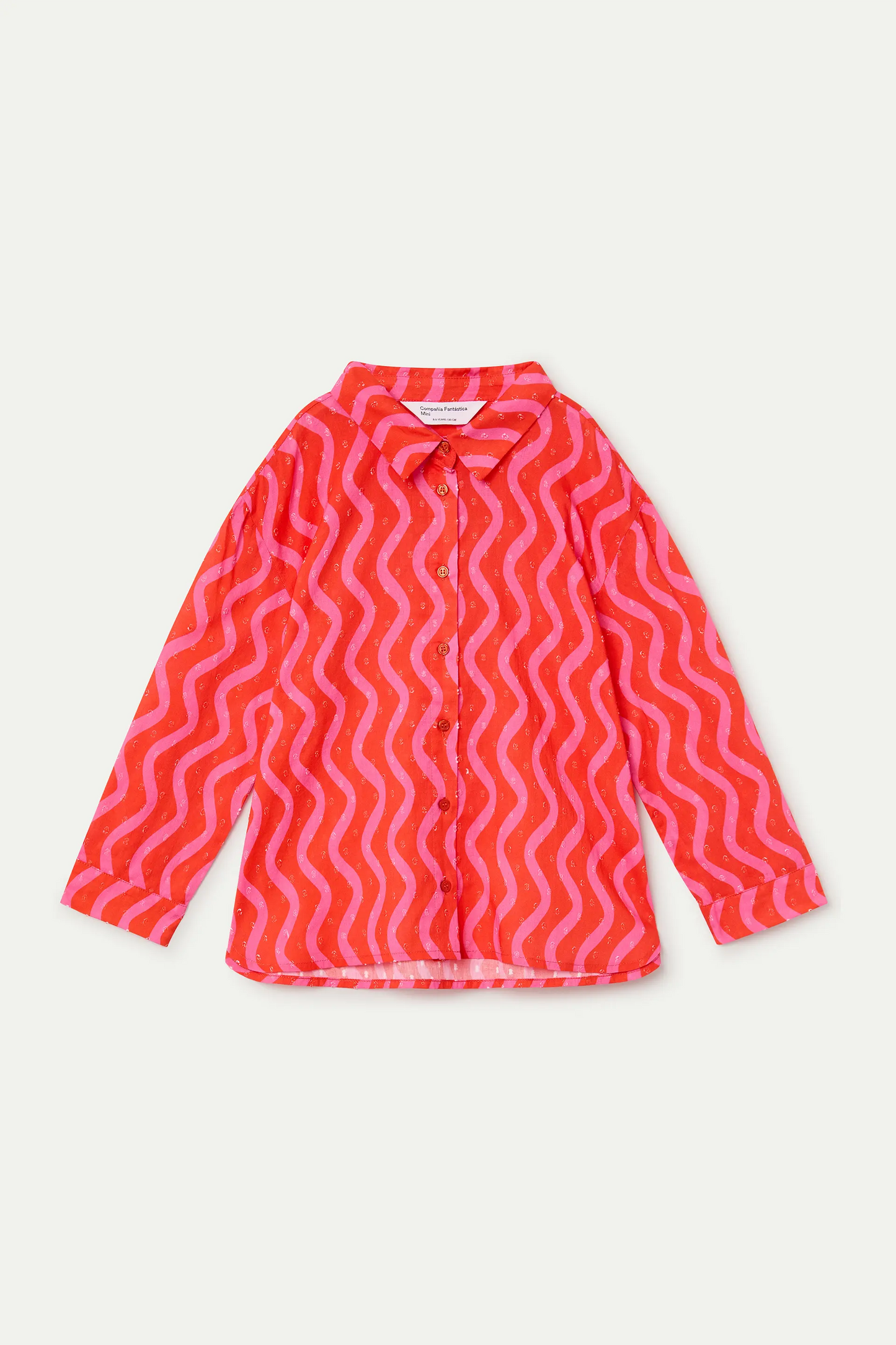 Girl's shirt with Wave Red & Pink print