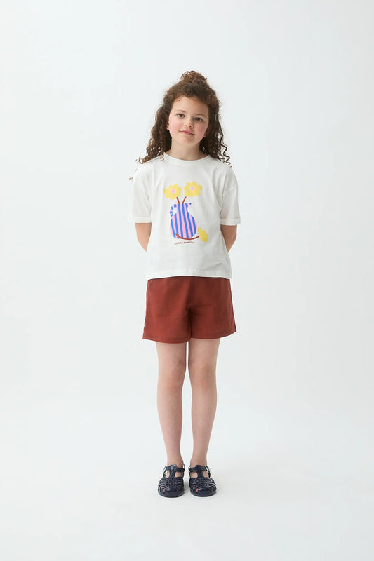 Camiseta de niña 100% algodón con estampado de jarrón "Compañía Fantástica"