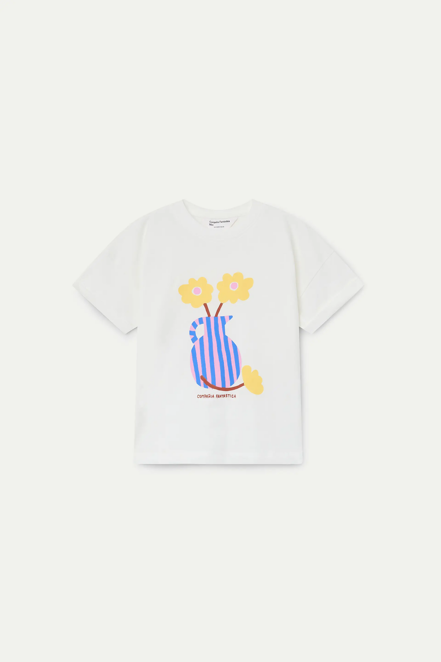Girls' 100% cotton t-shirt with vase print "Fantastic Company"