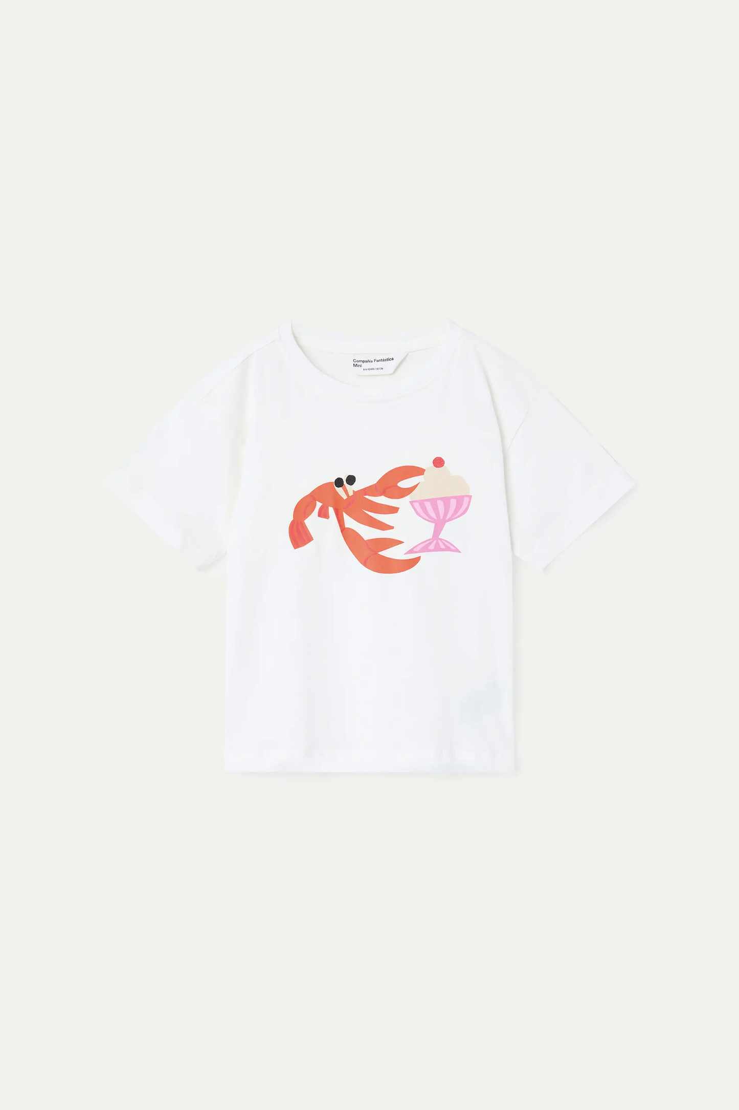Girl's 100% cotton t-shirt with lobster print
