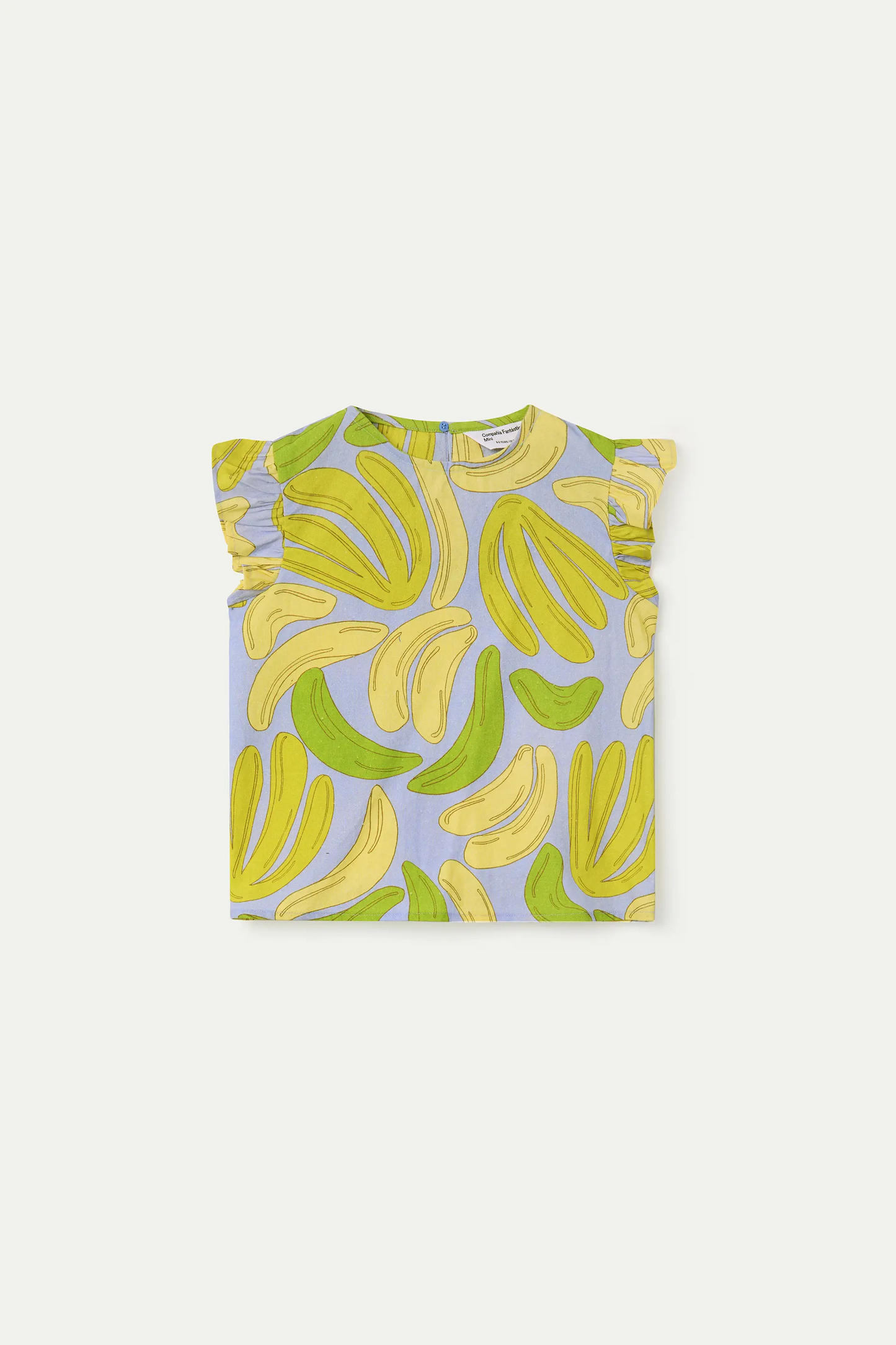 Top da bambina, 100% cotone, con stampa guinea