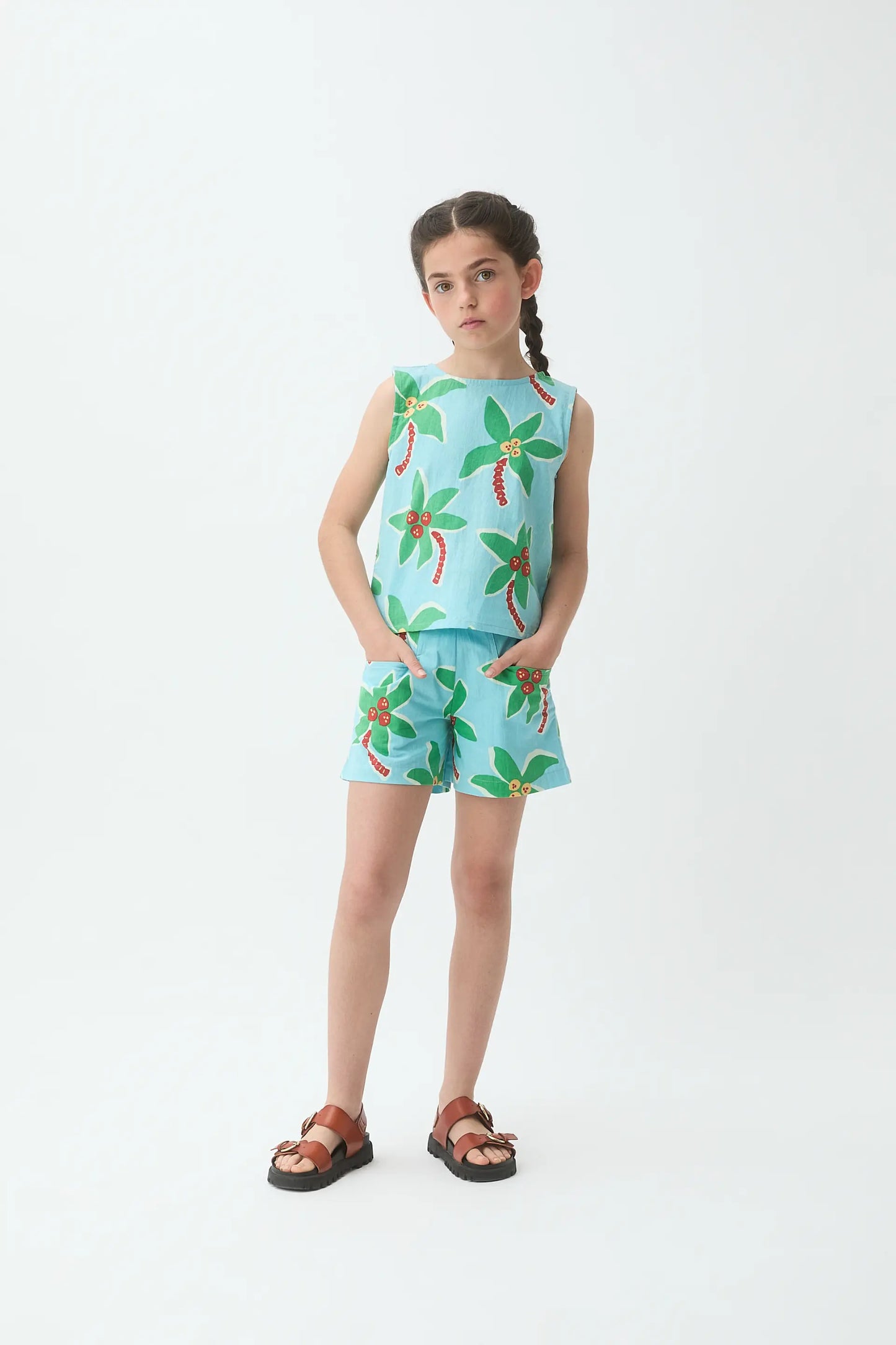 Girl's top, 100% cotton, with coconut print, Small