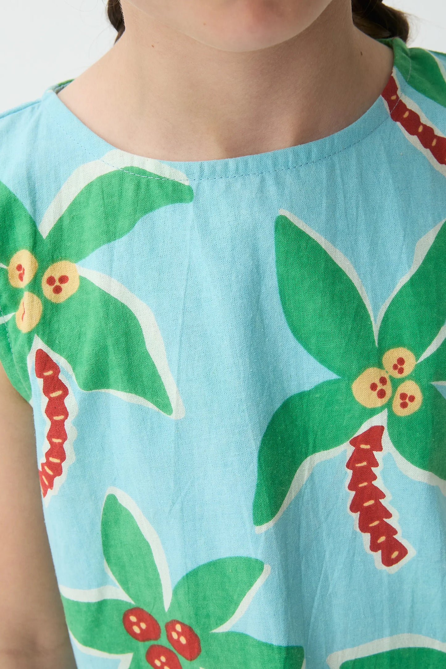 Girl's top, 100% cotton, with coconut print, Small