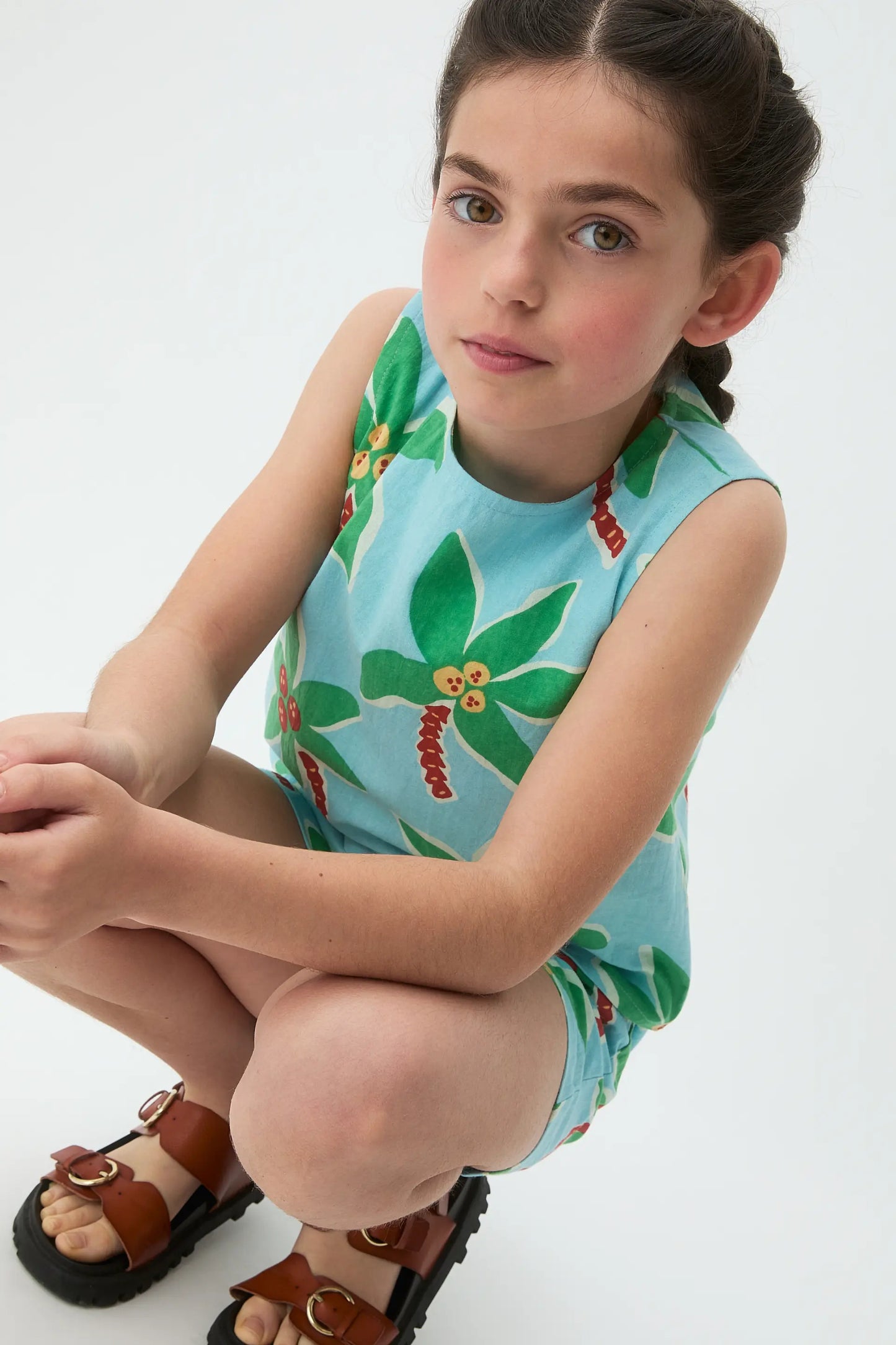 Girl's top, 100% cotton, with coconut print, Small