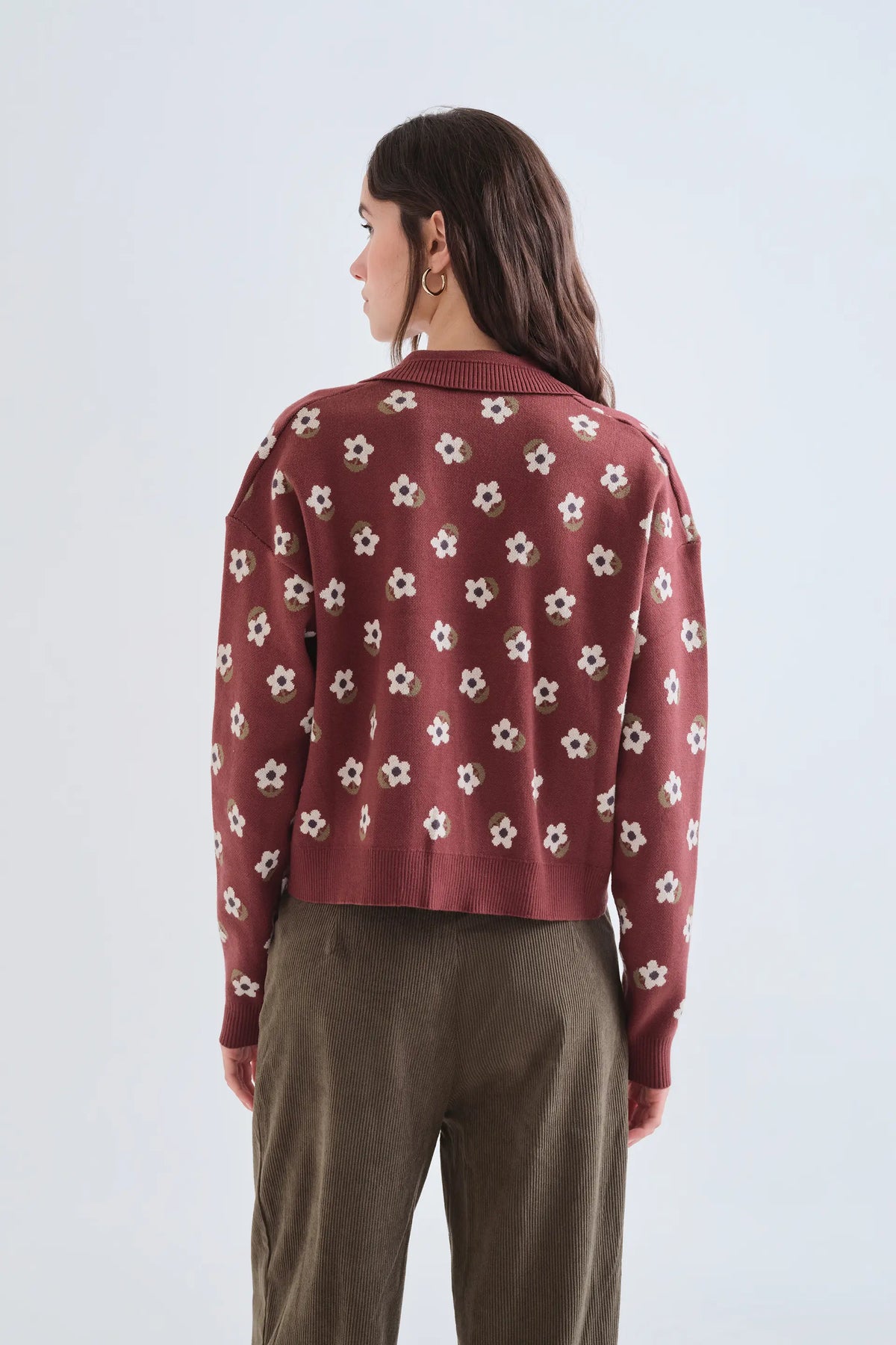 Cardigan con stampa Santini