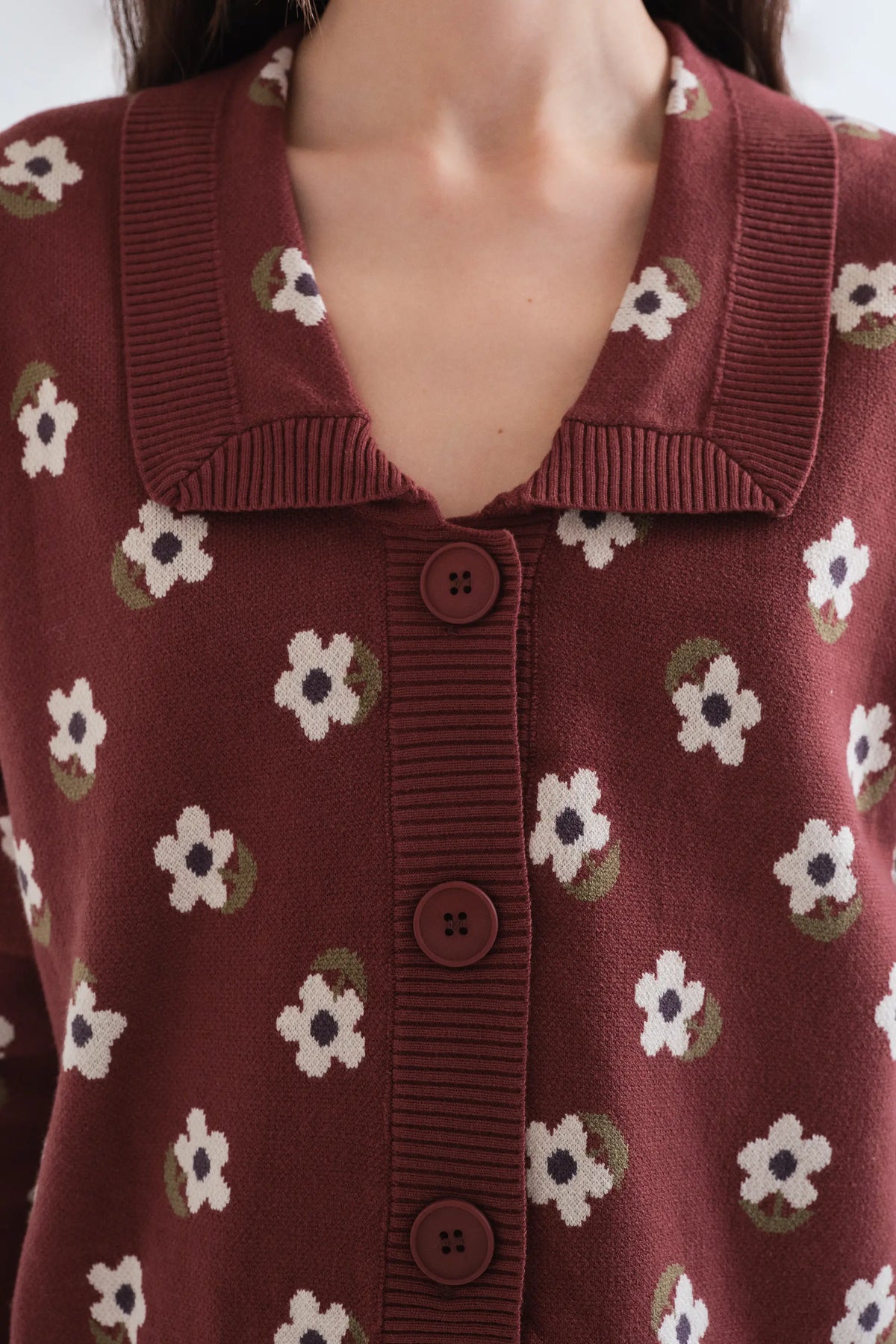 Cardigan con stampa Santini
