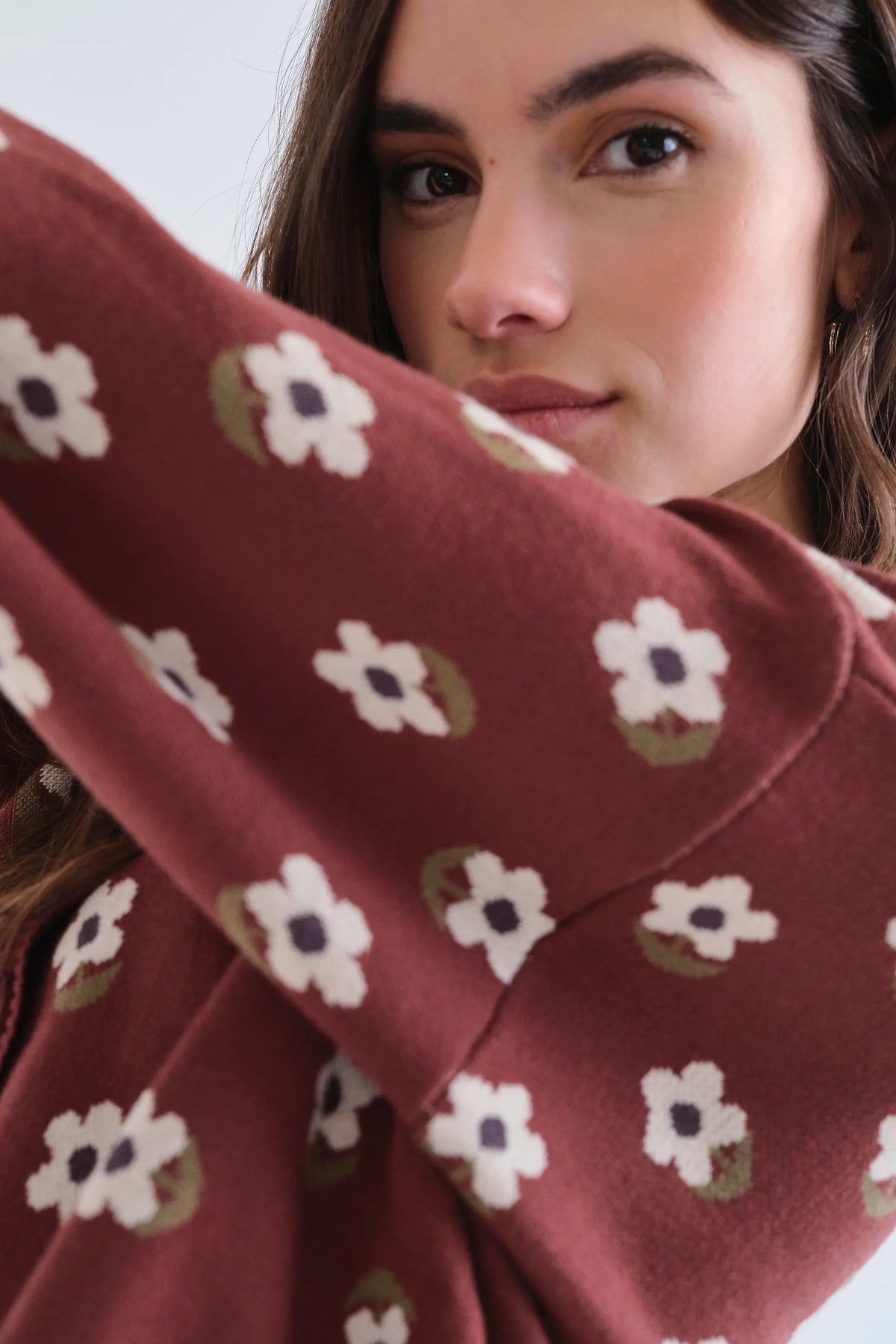 Cardigan con stampa Santini