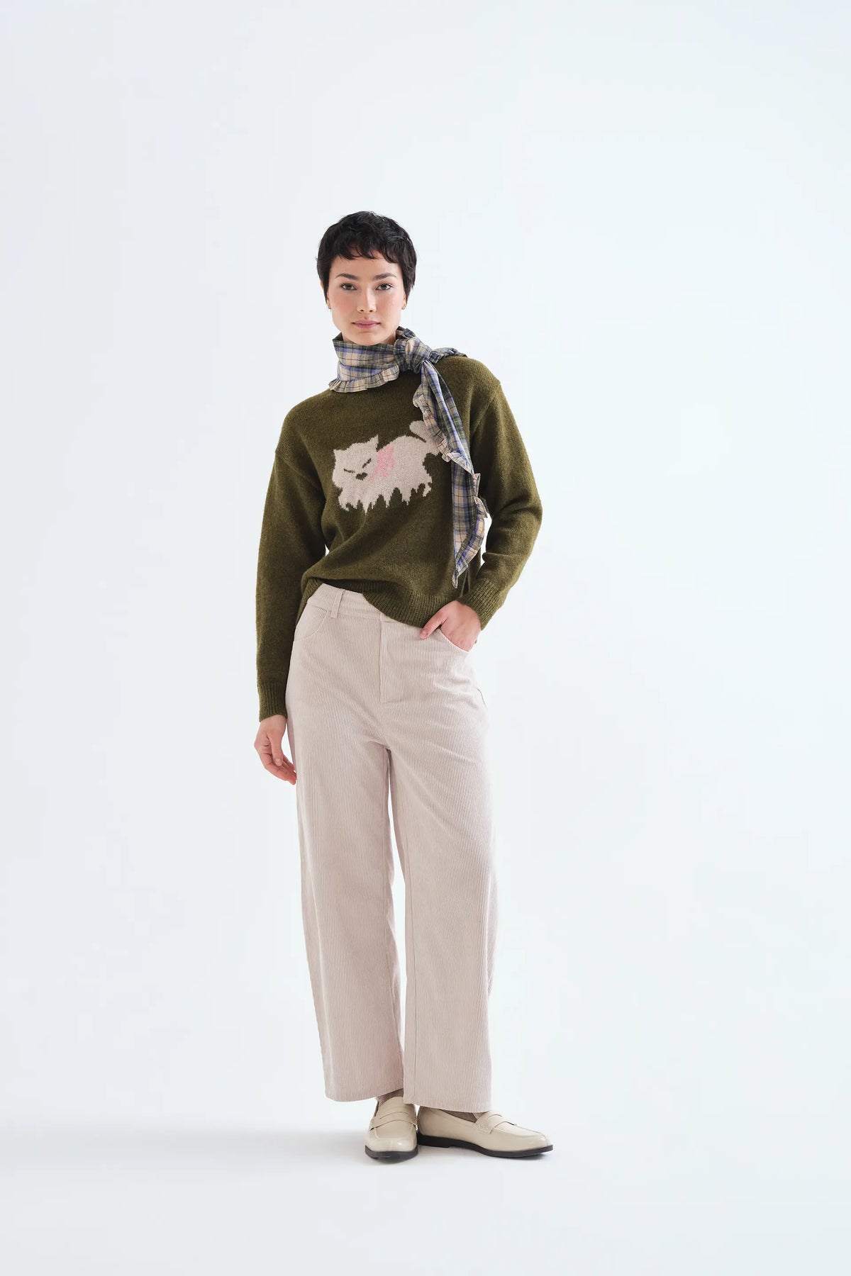 Maglione con stampa Gatto