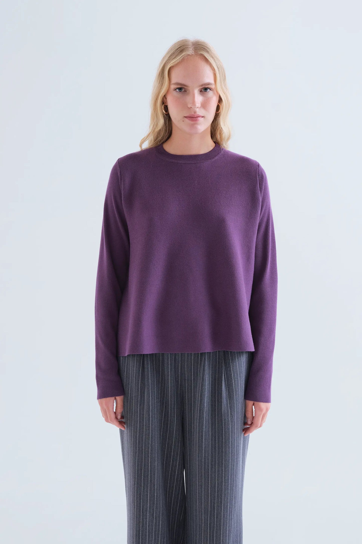 Maglione basica viola