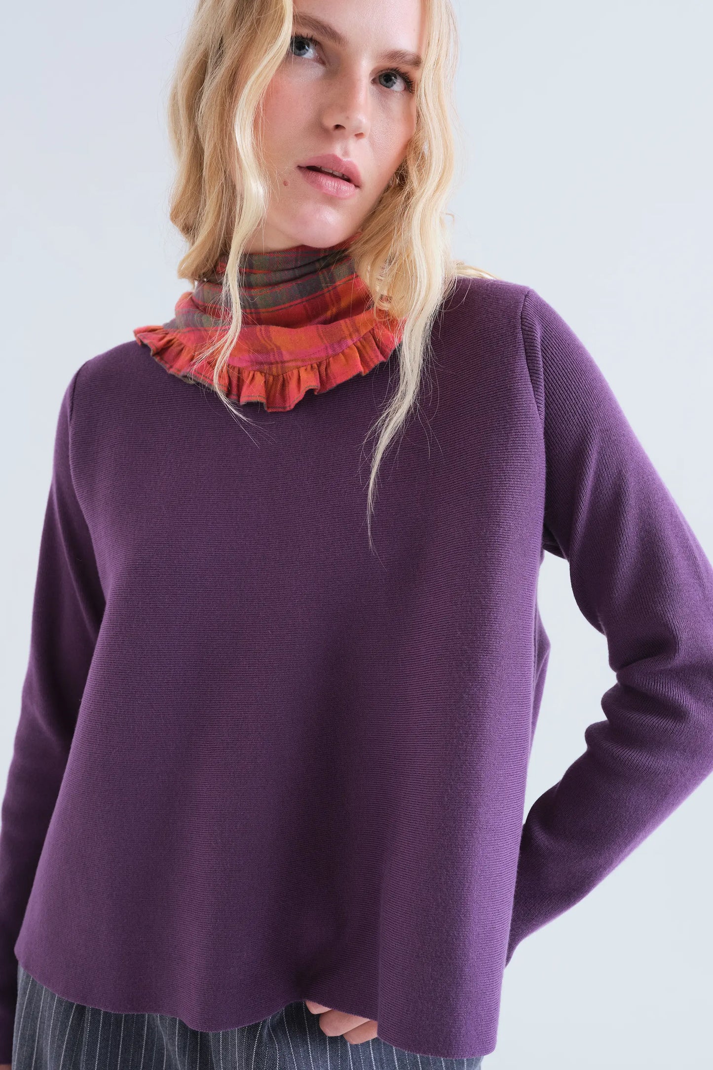 Maglione basica viola