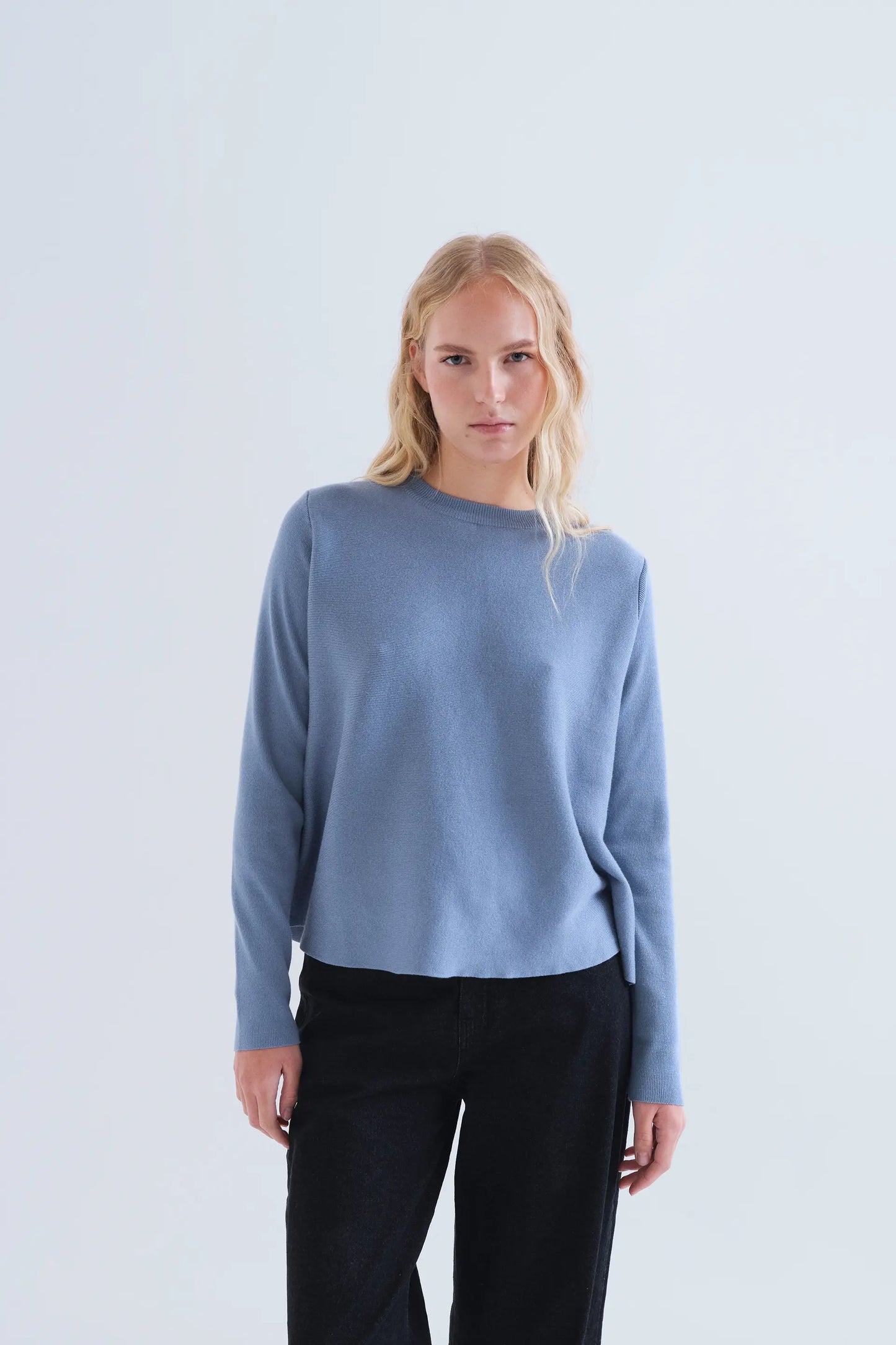 Light blue basic jersey