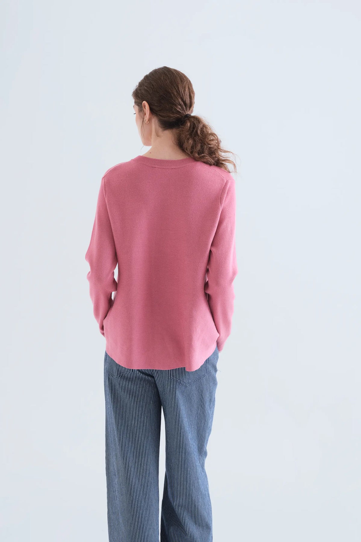 Cárdigan básico rosa