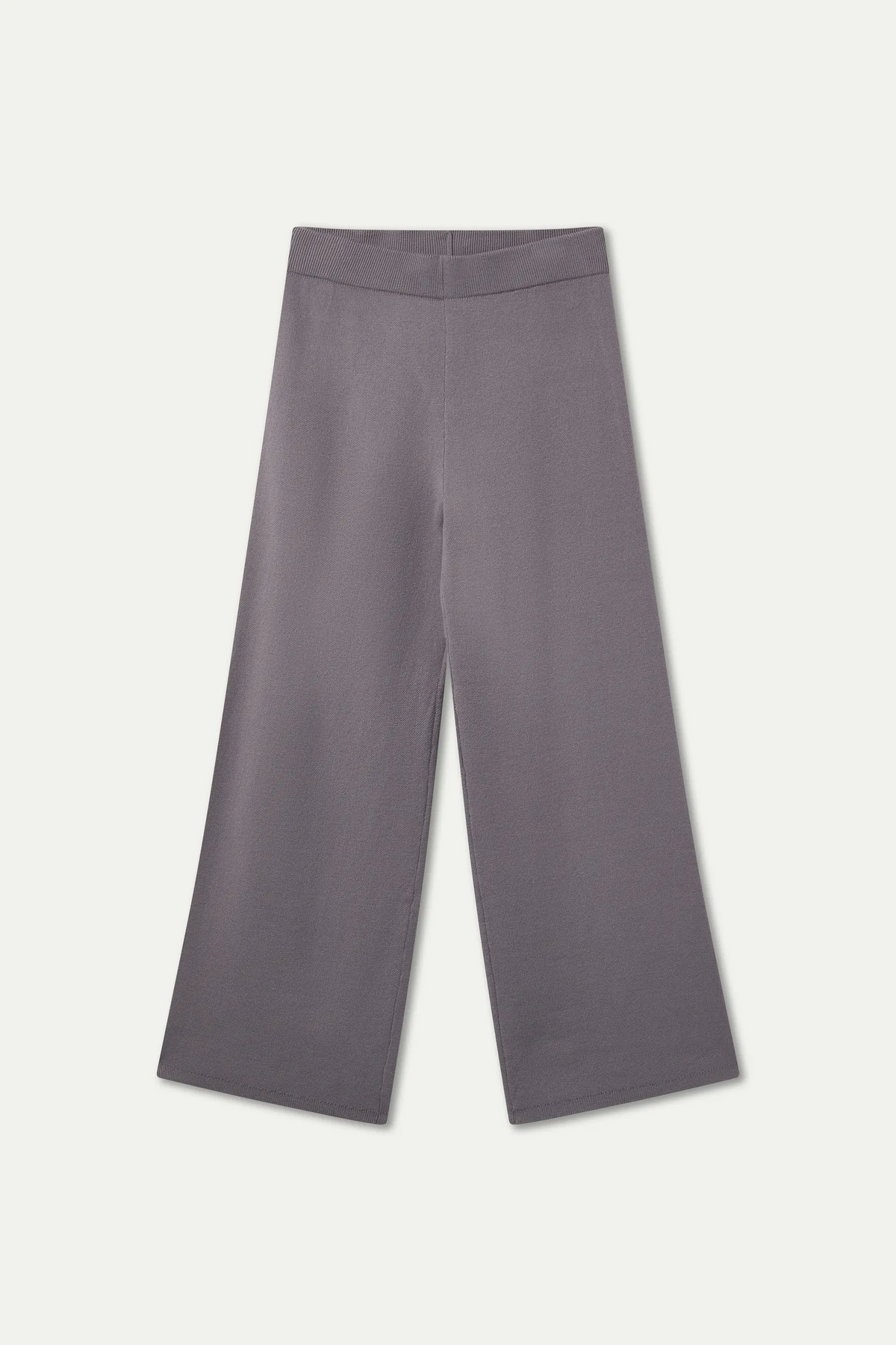 Pantalón básico de punto gris