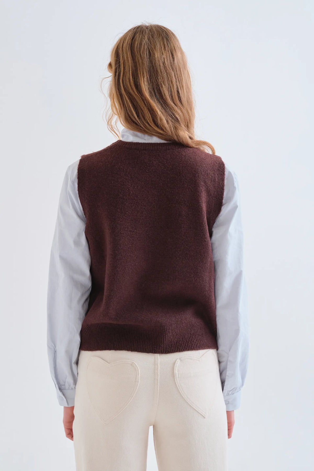 Gilet in maglia con stampa Big Flower