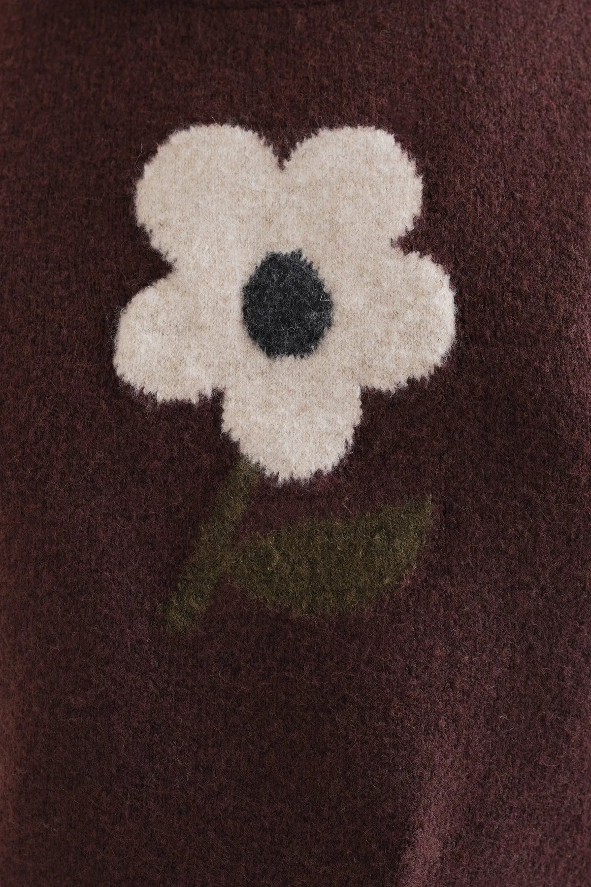 Gilet in maglia con stampa Big Flower