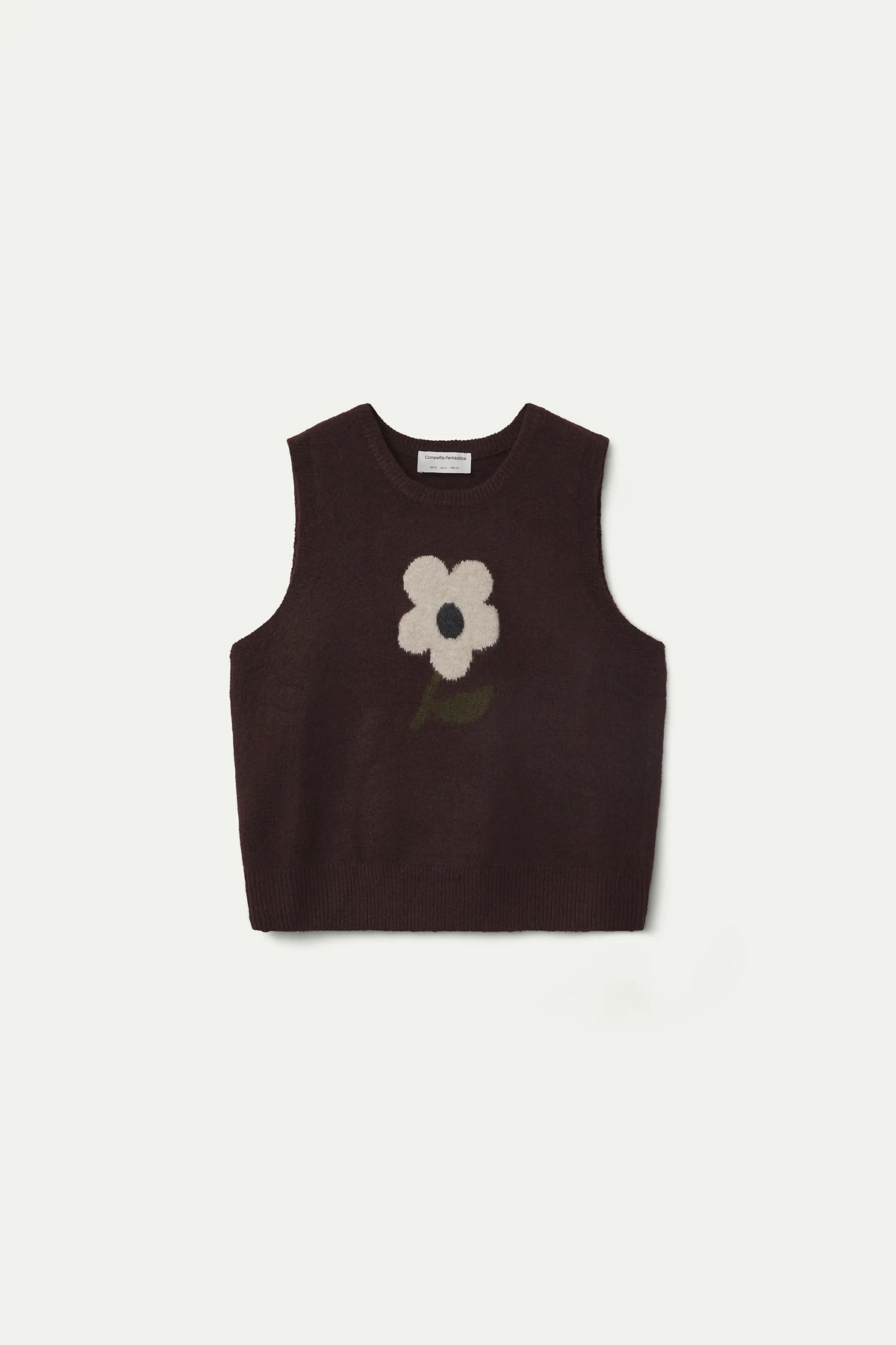 Gilet in maglia con stampa Big Flower